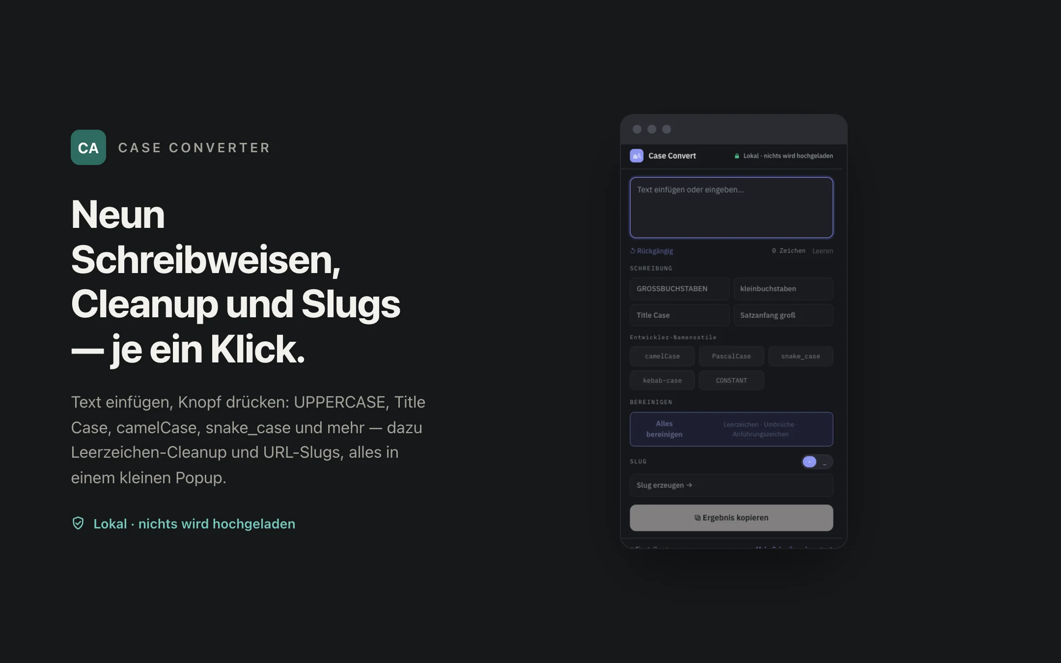 Case Converter — popup