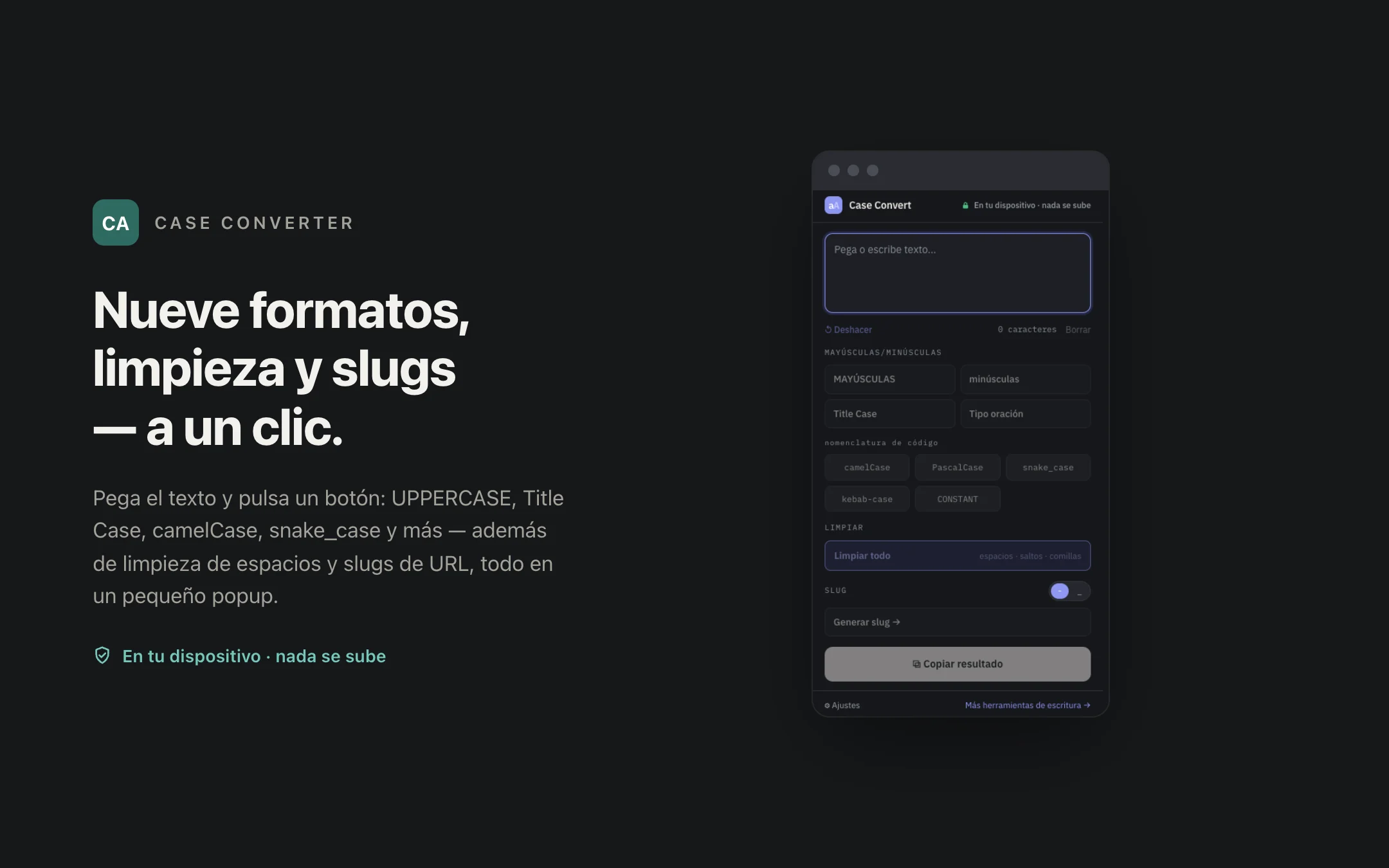 Case Converter — popup
