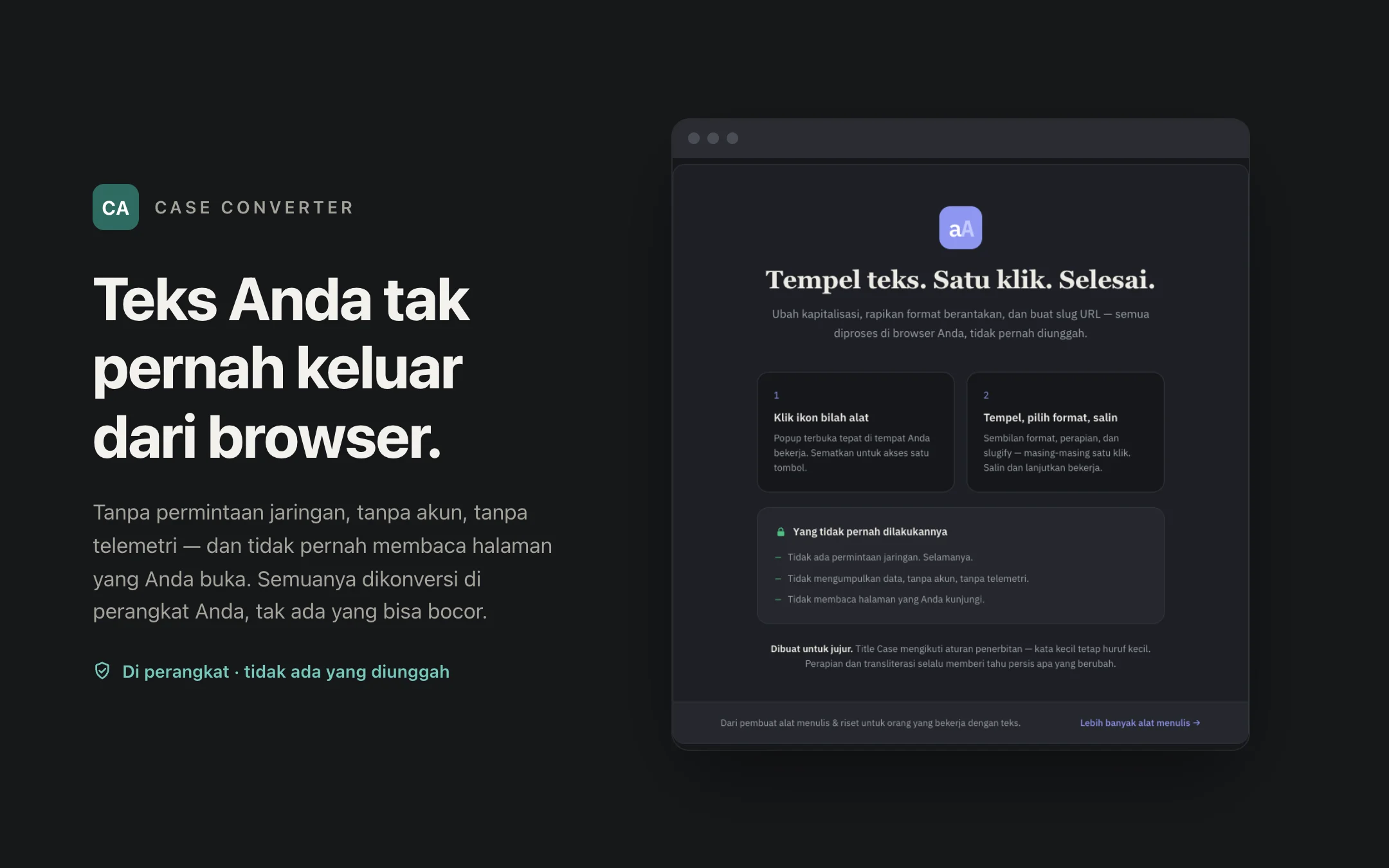 Case Converter — onboarding