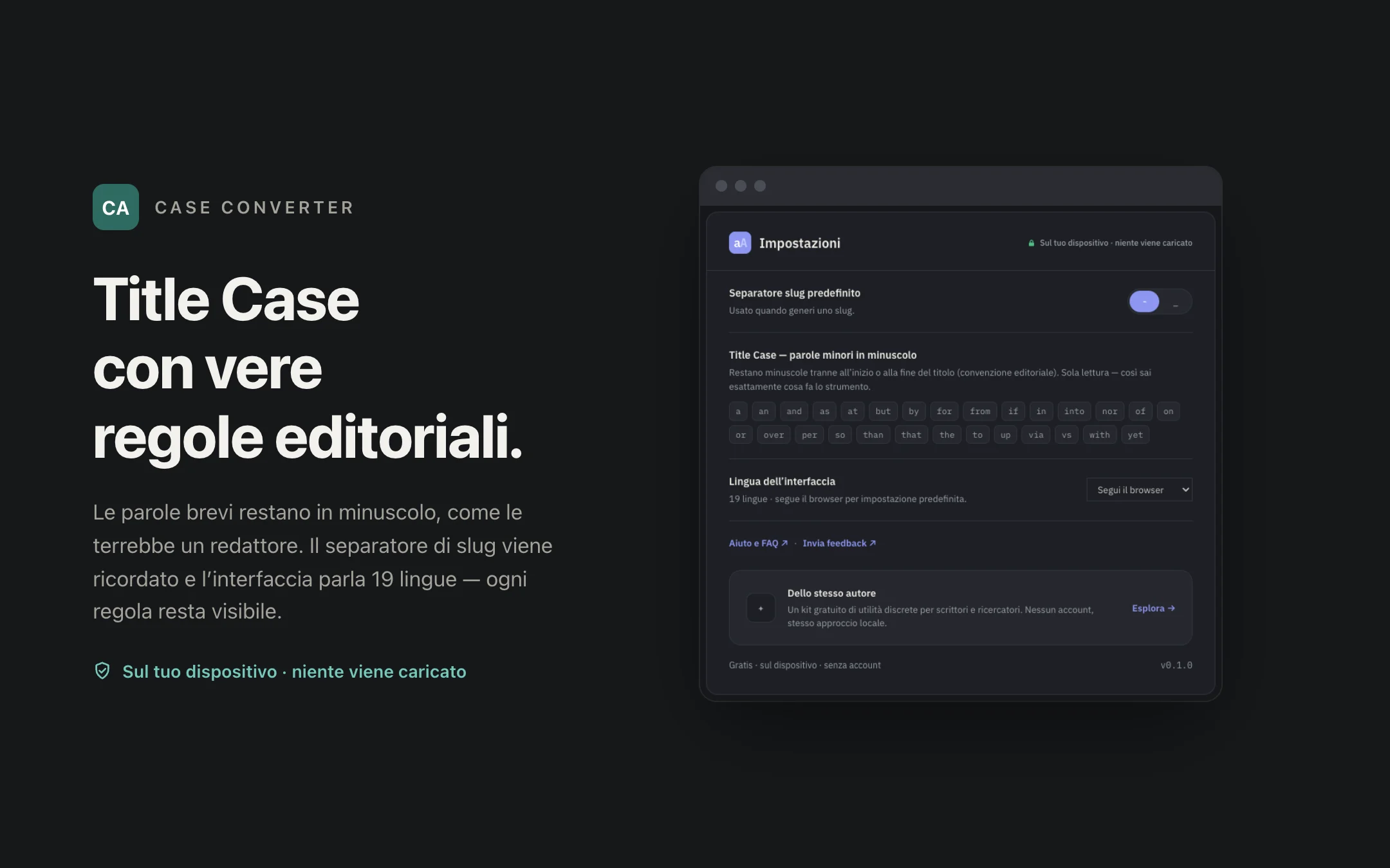 Case Converter — options