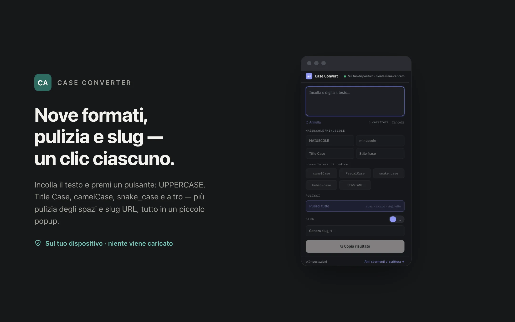 Case Converter — popup