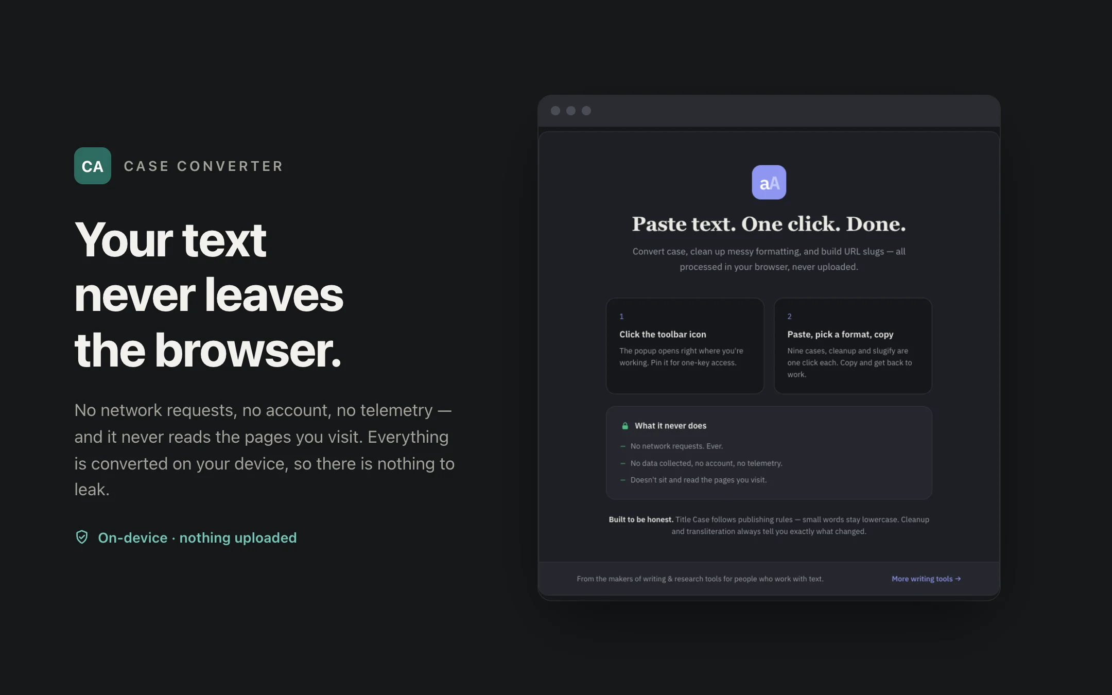 Case Converter — onboarding