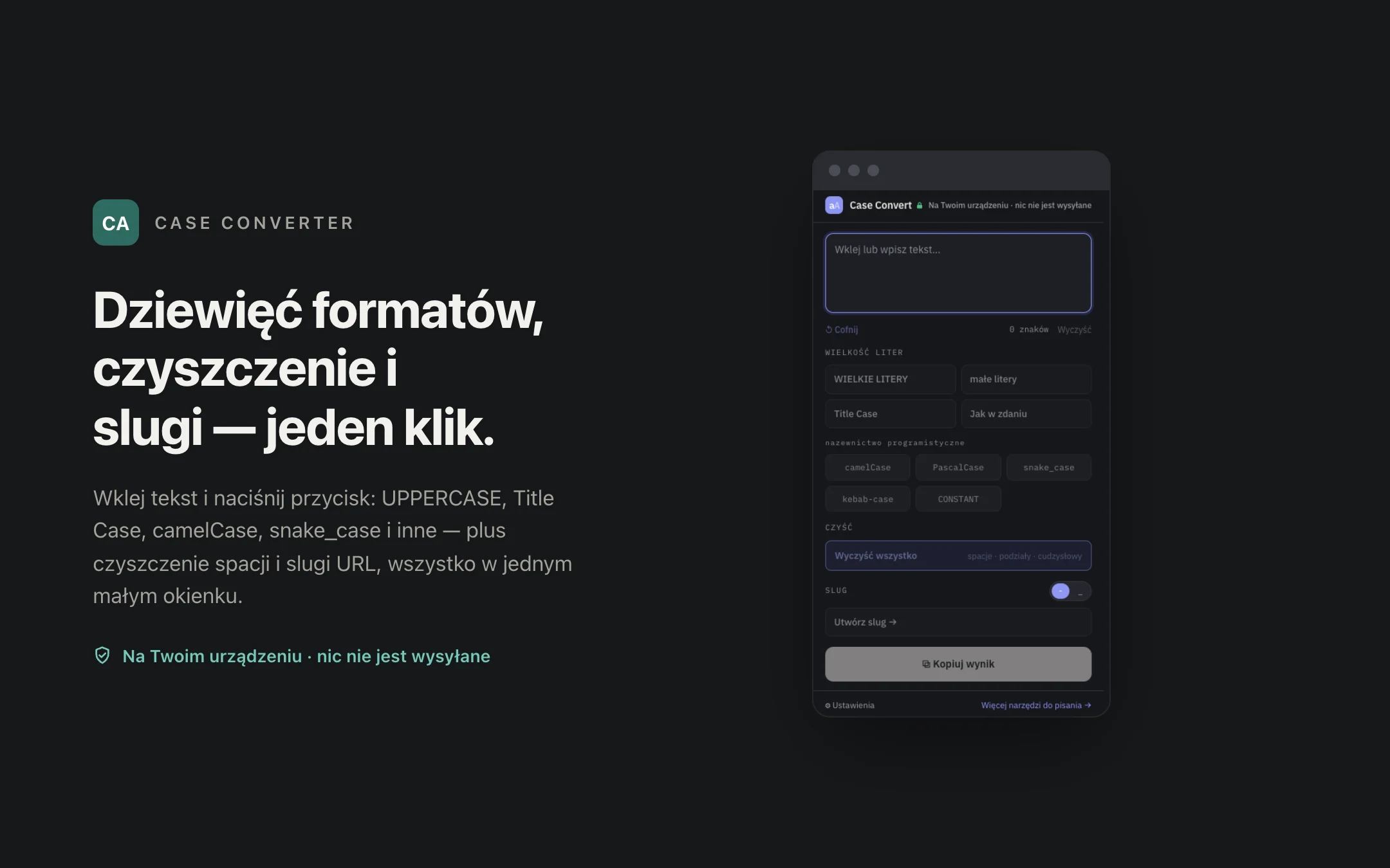 Case Converter — popup