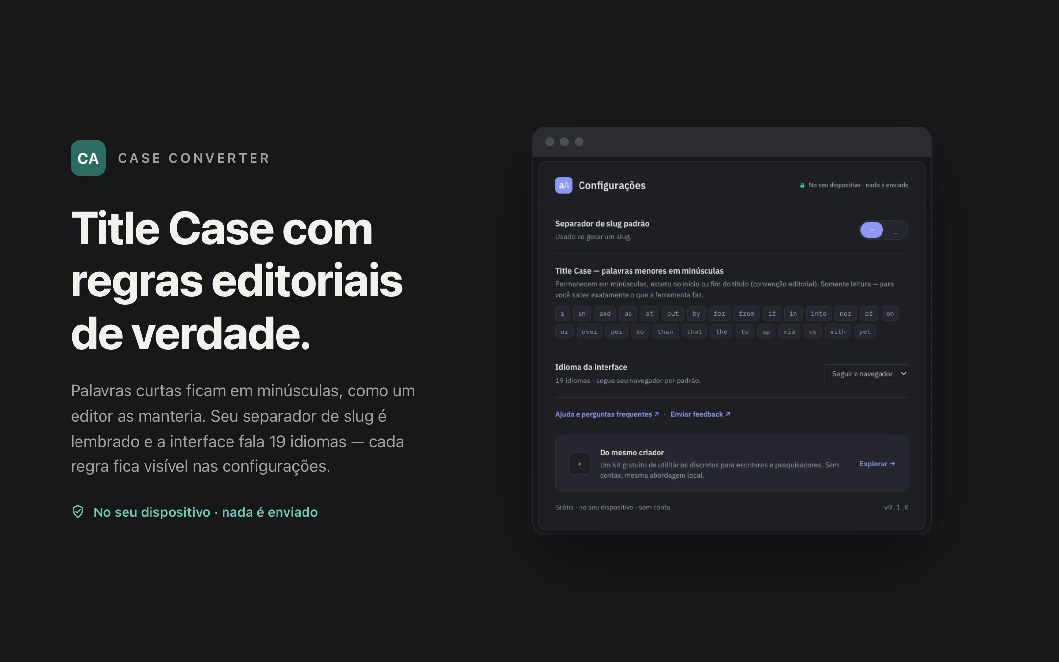 Case Converter — options
