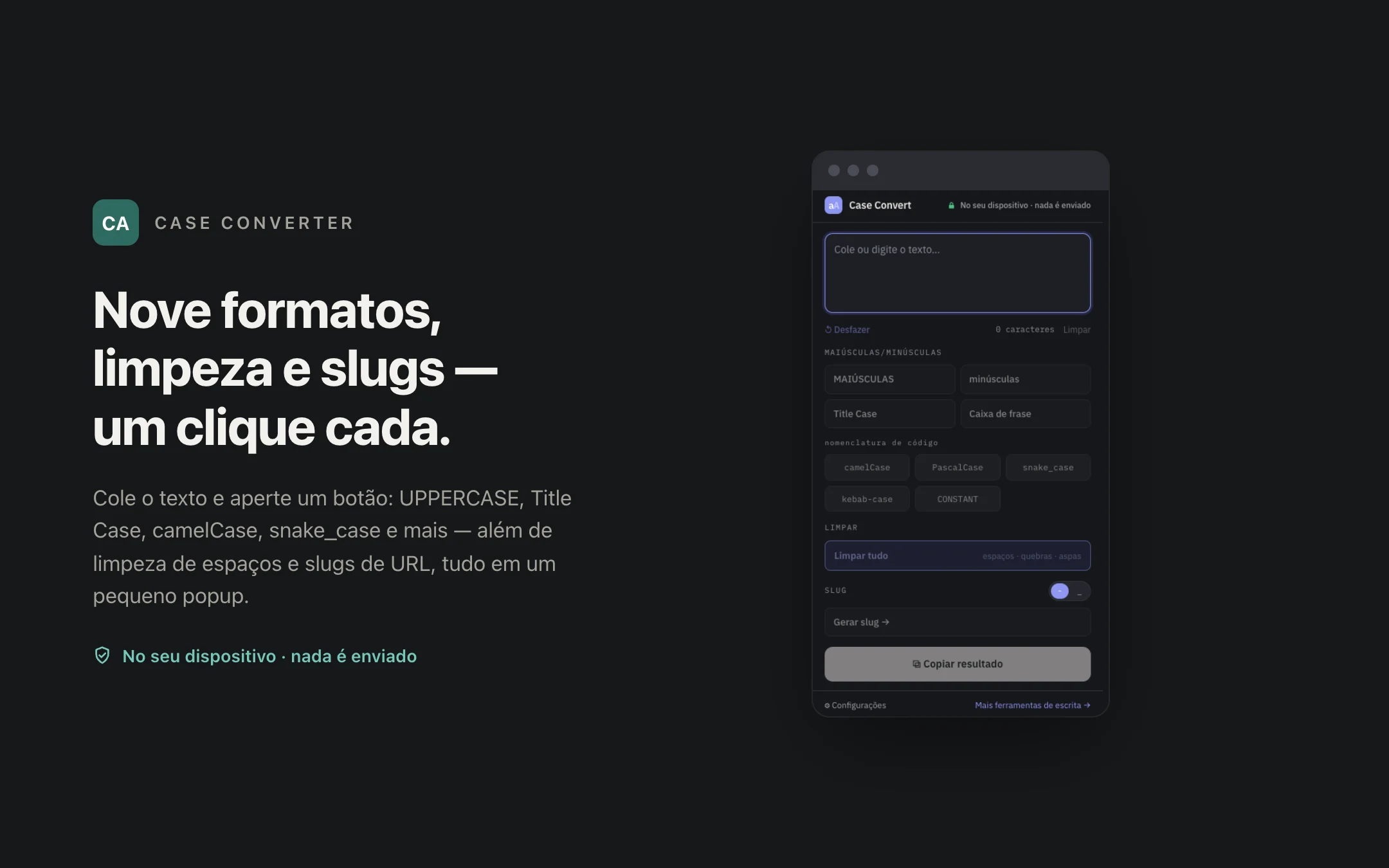 Case Converter — popup
