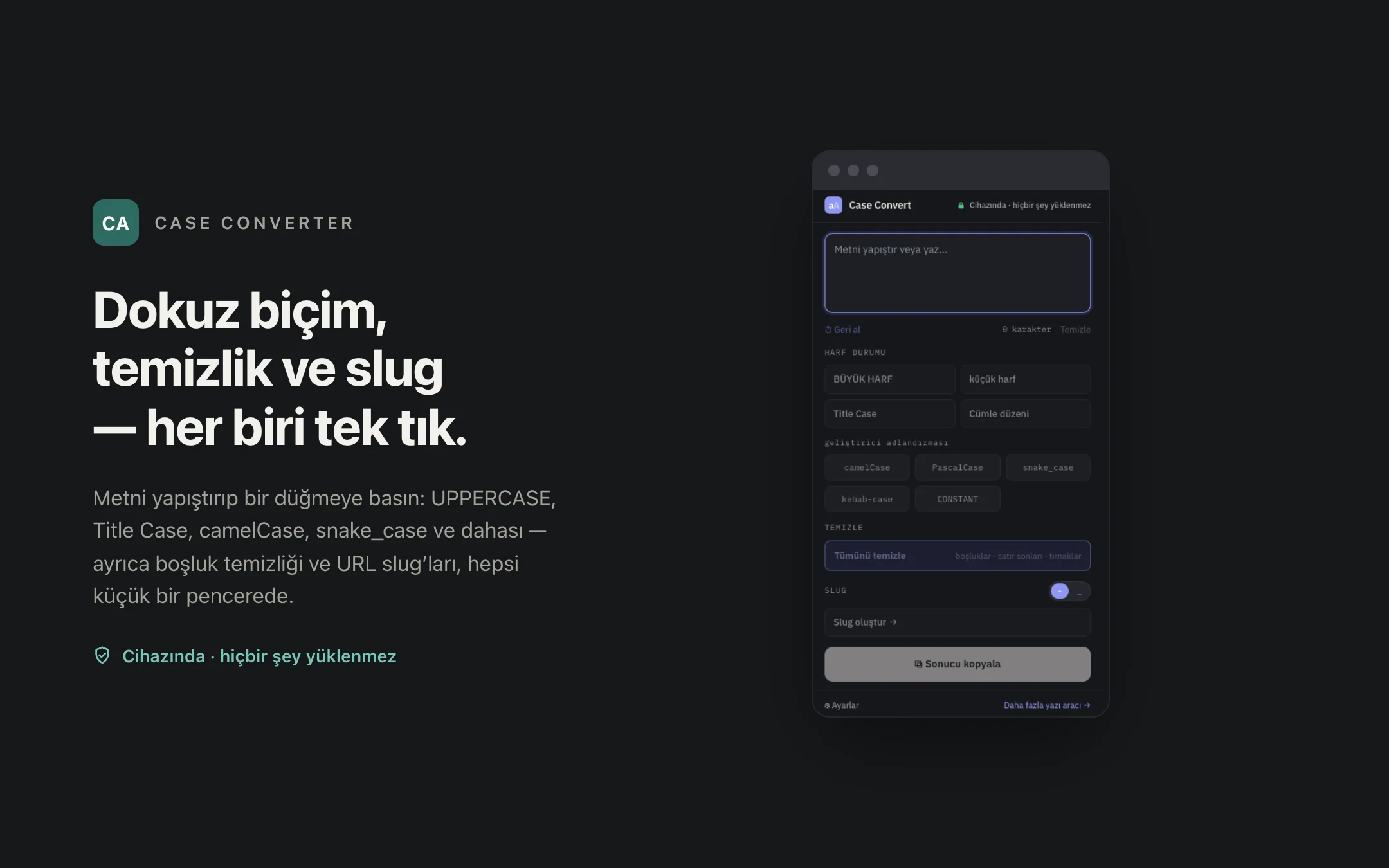 Case Converter — popup