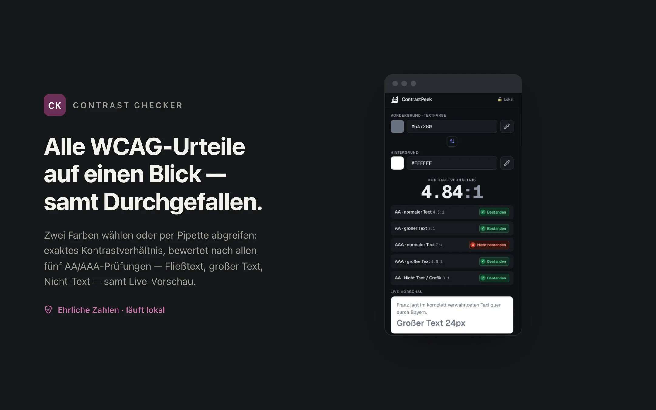 Contrast Checker — popup