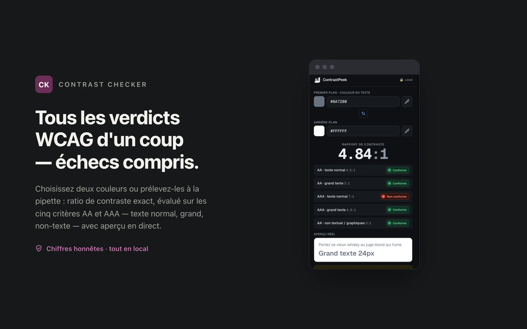 Contrast Checker — popup