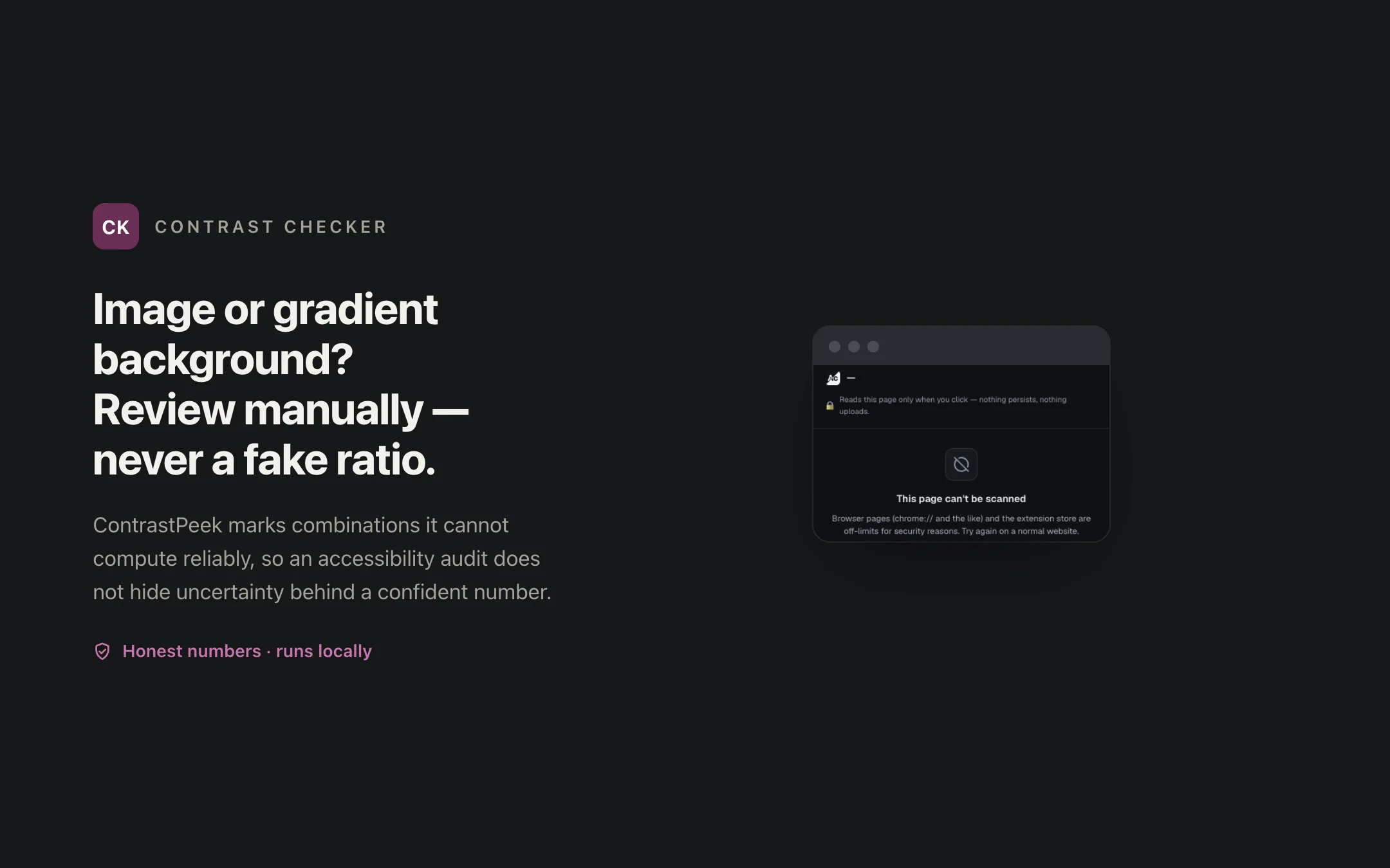 Contrast Checker — honest-boundary