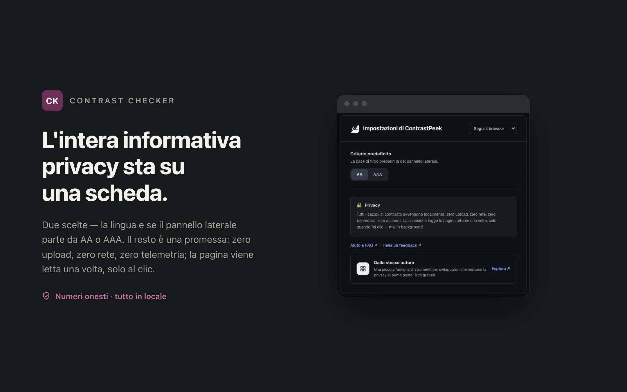 Contrast Checker — options