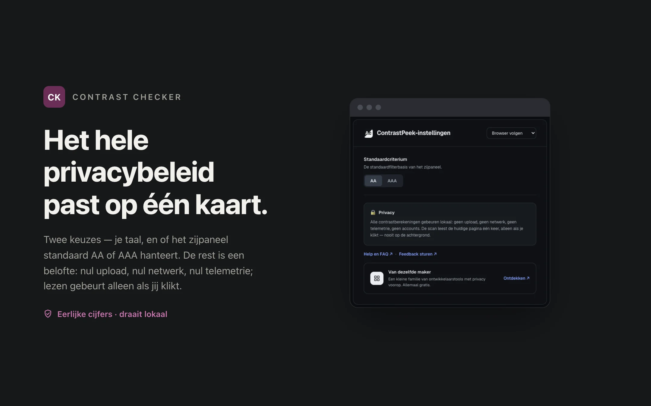 Contrast Checker — options