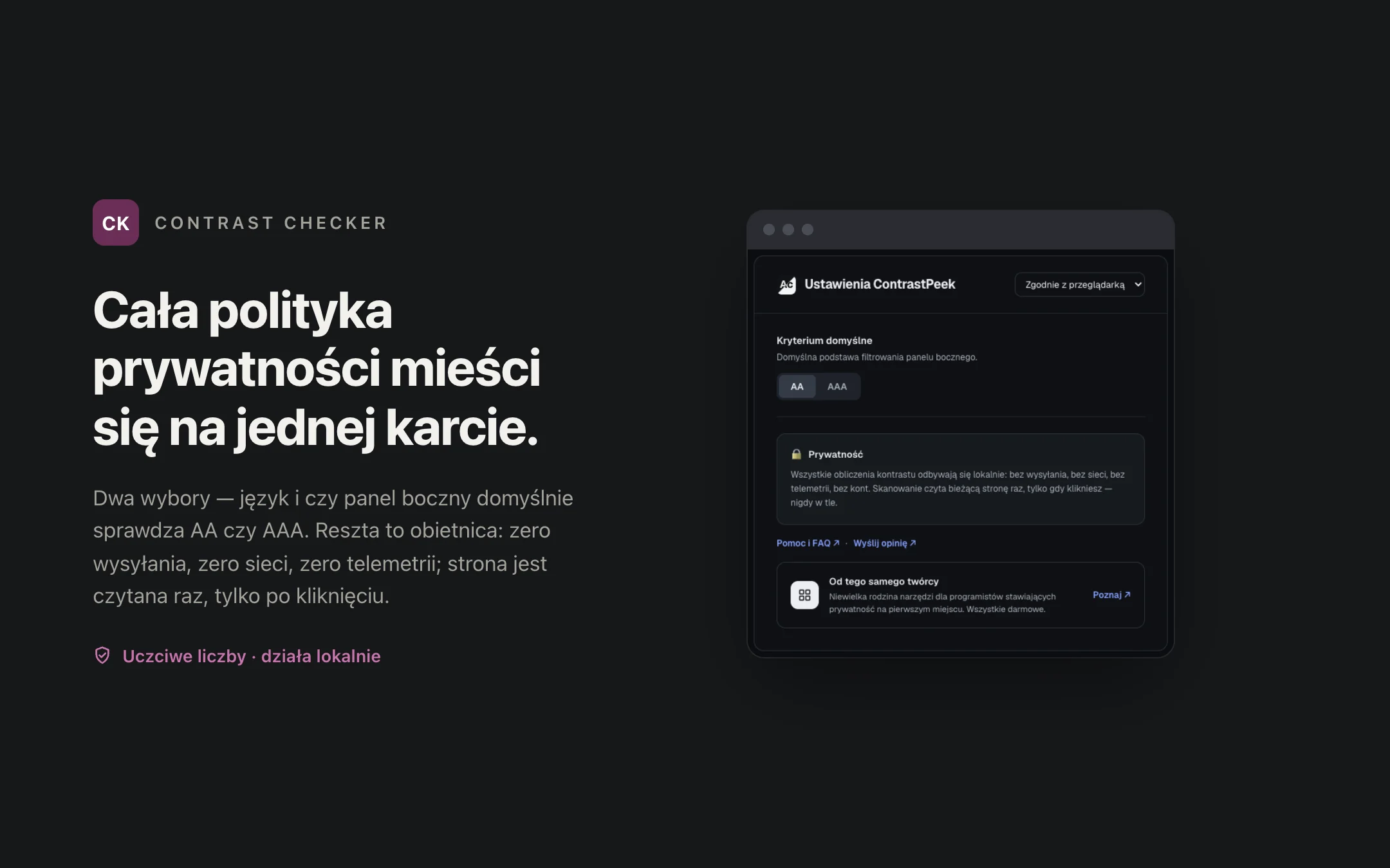 Contrast Checker — options