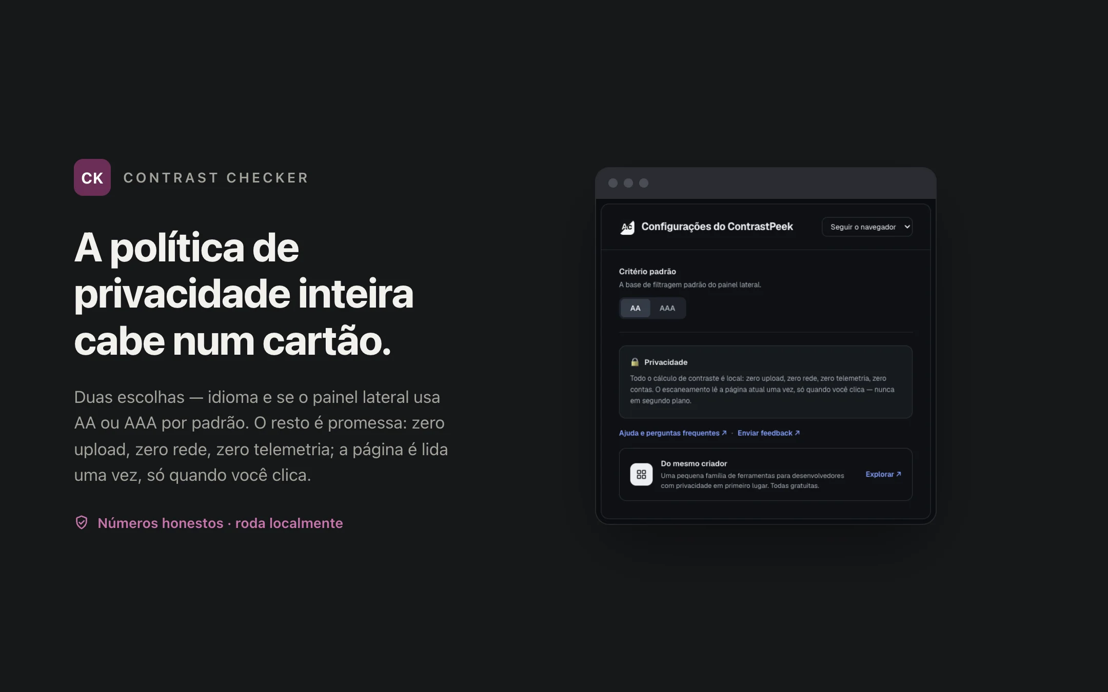Contrast Checker — options