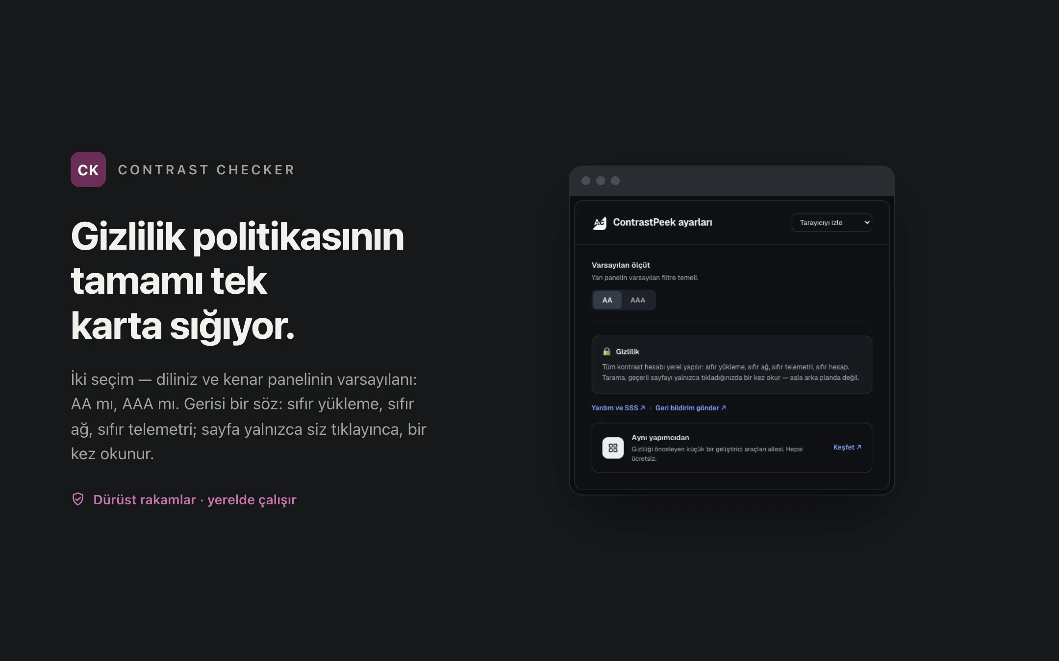 Contrast Checker — options