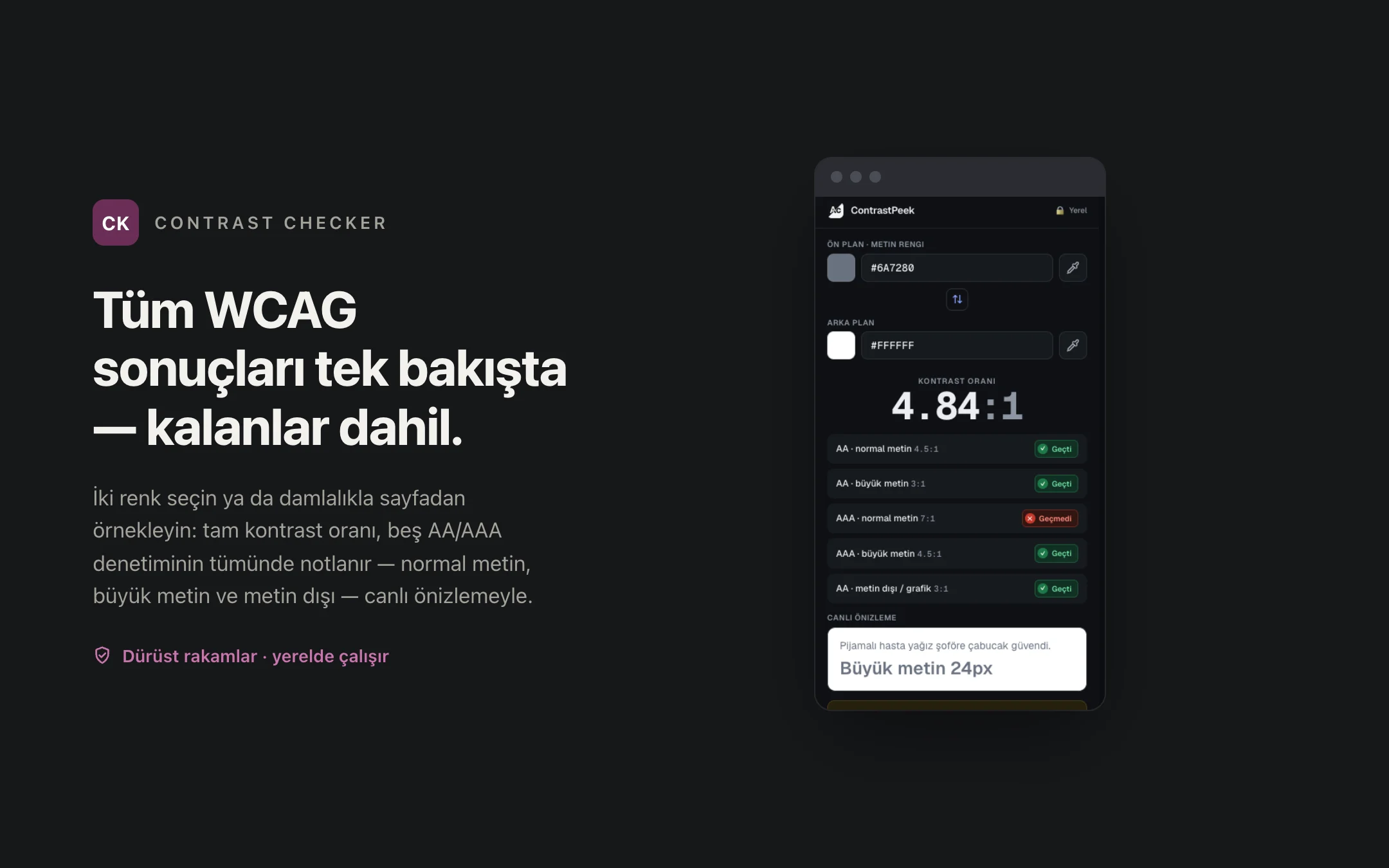 Contrast Checker — popup