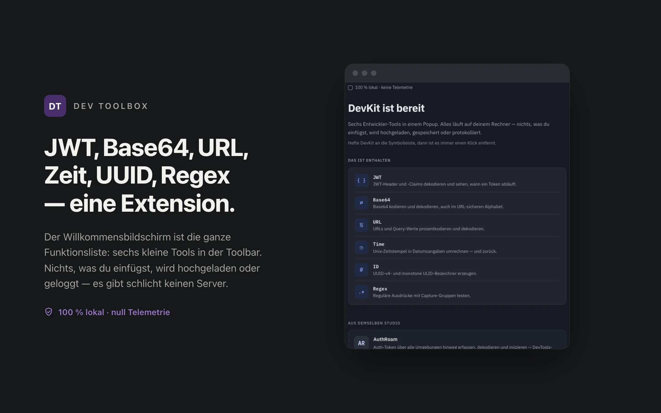 Dev Toolbox — onboarding