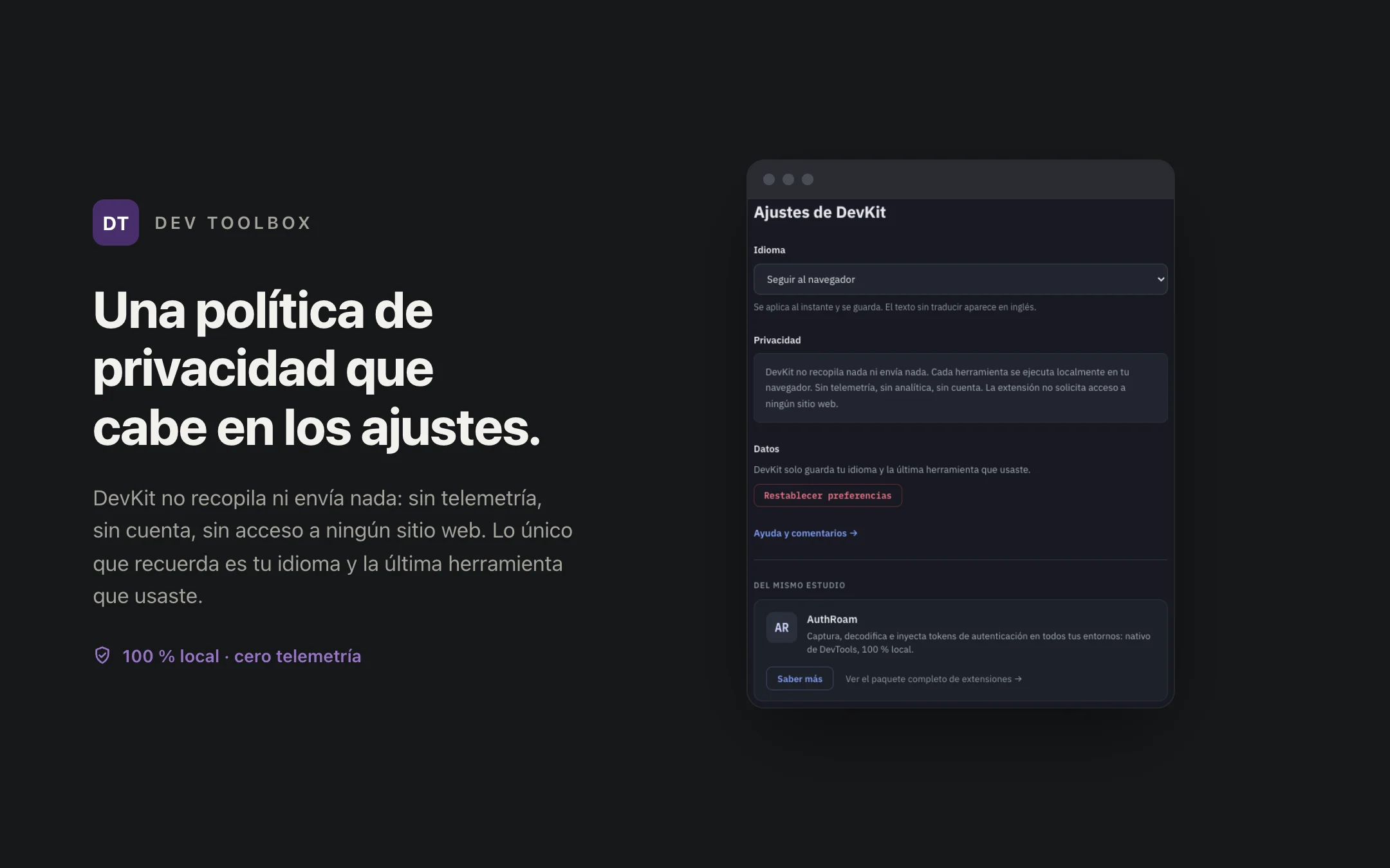 Dev Toolbox — options