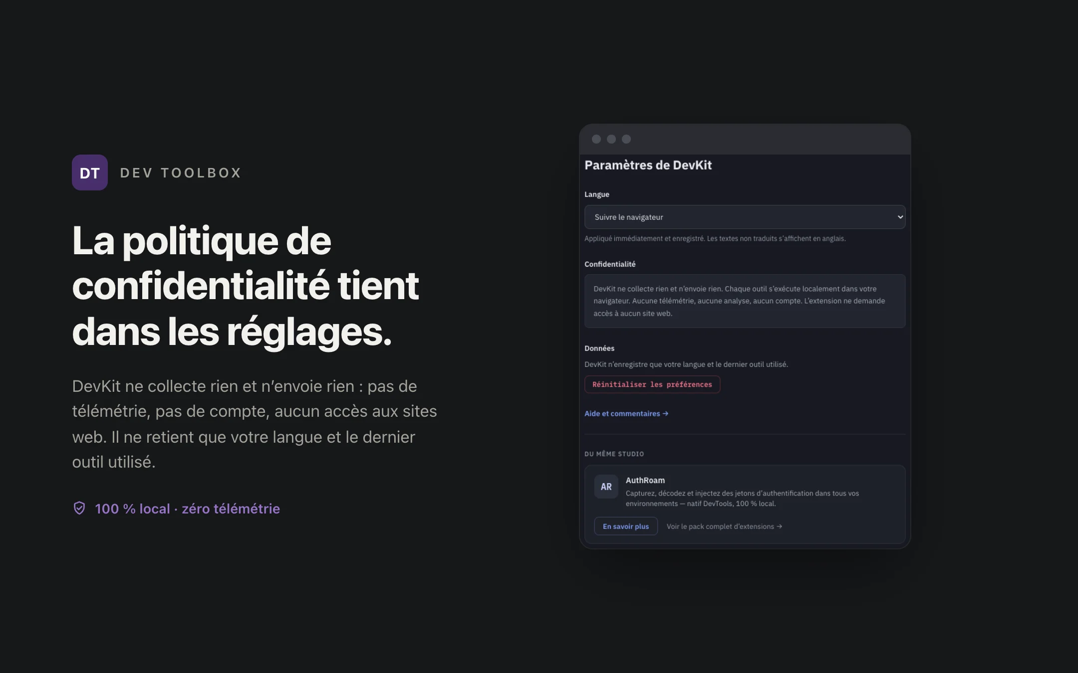 Dev Toolbox — options