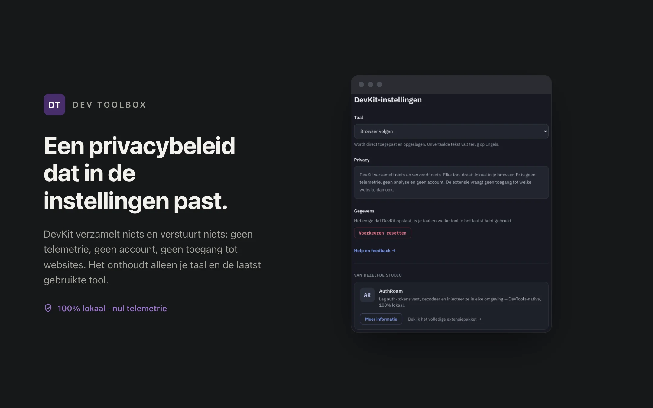 Dev Toolbox — options