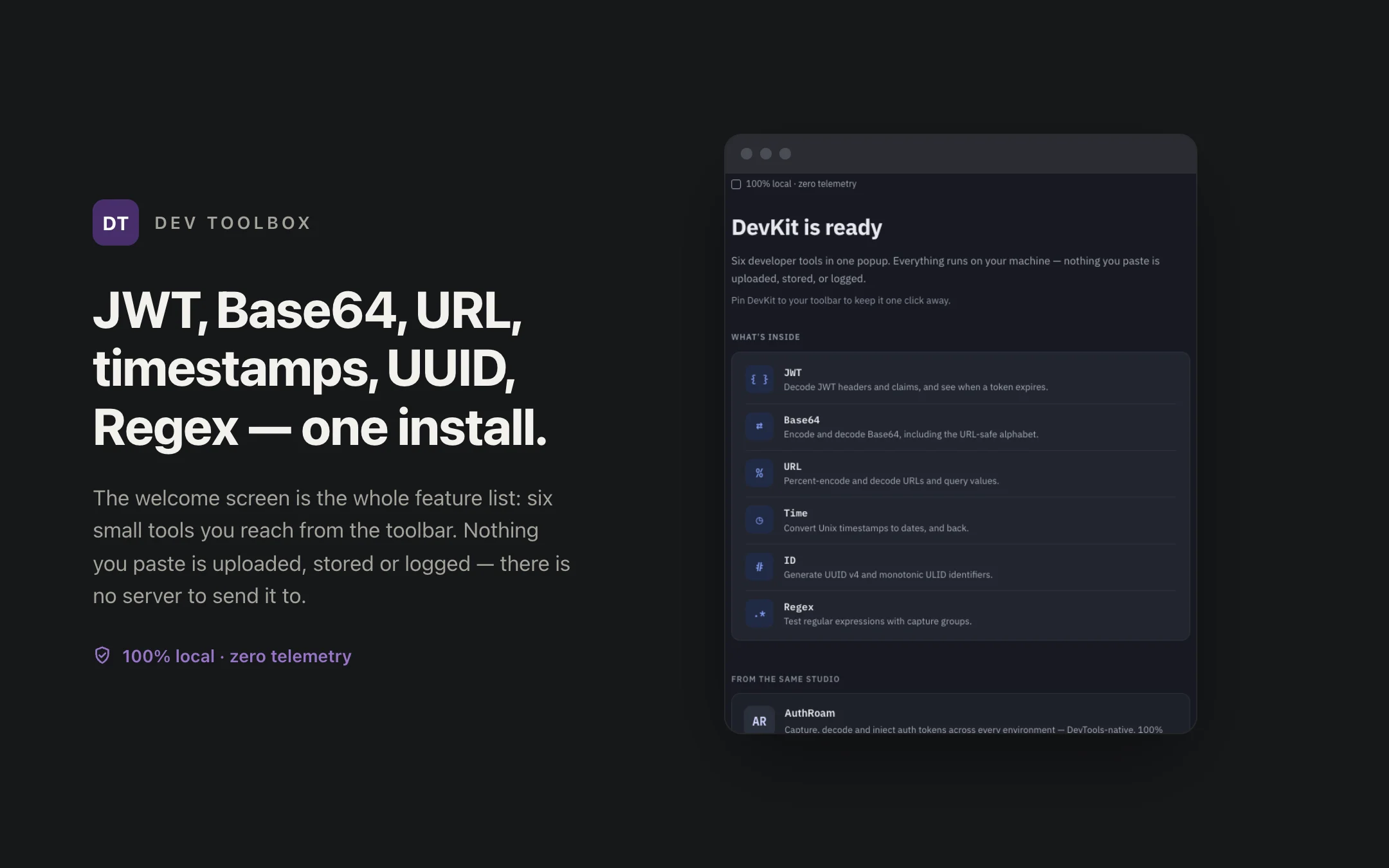 Dev Toolbox — onboarding