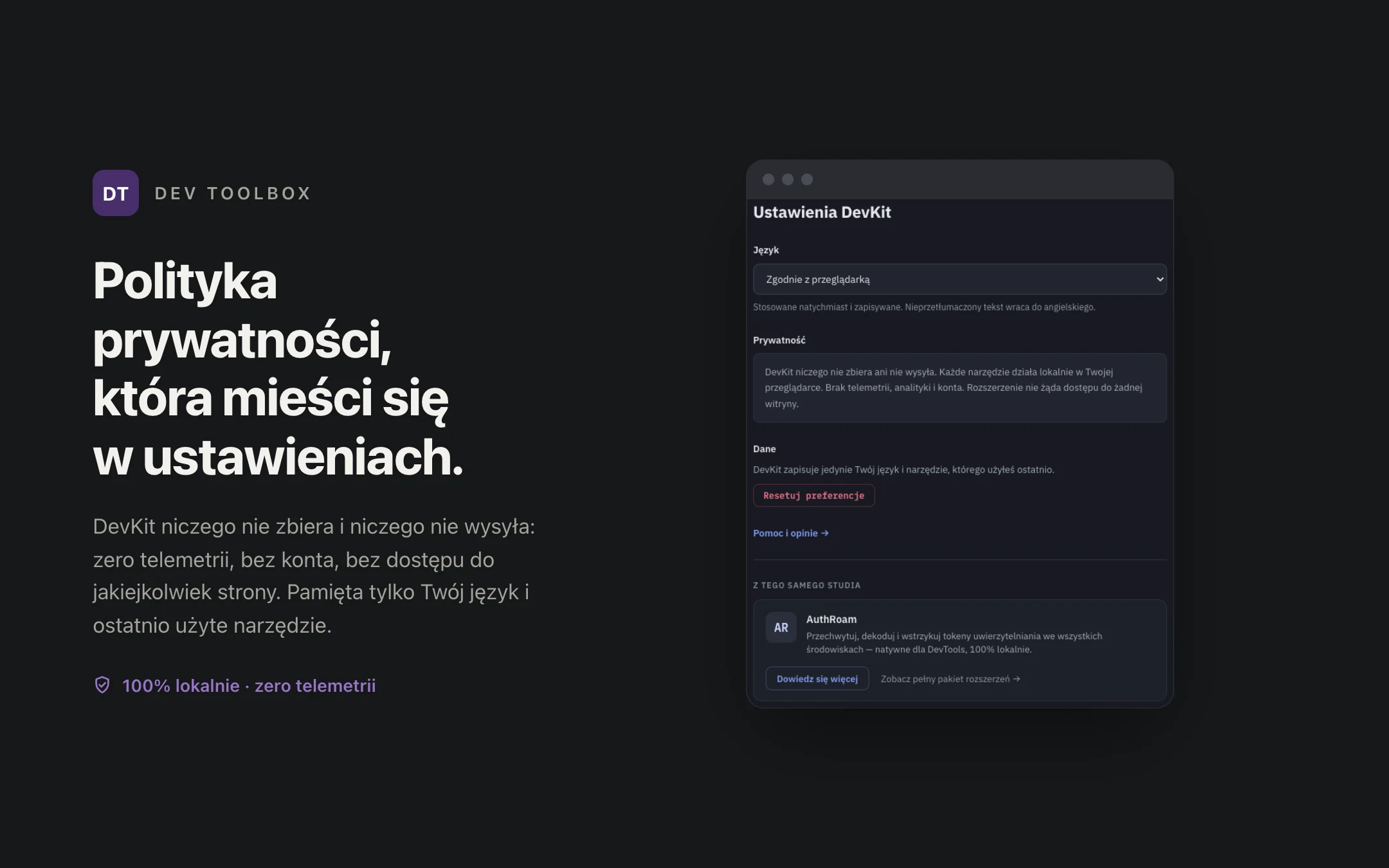 Dev Toolbox — options