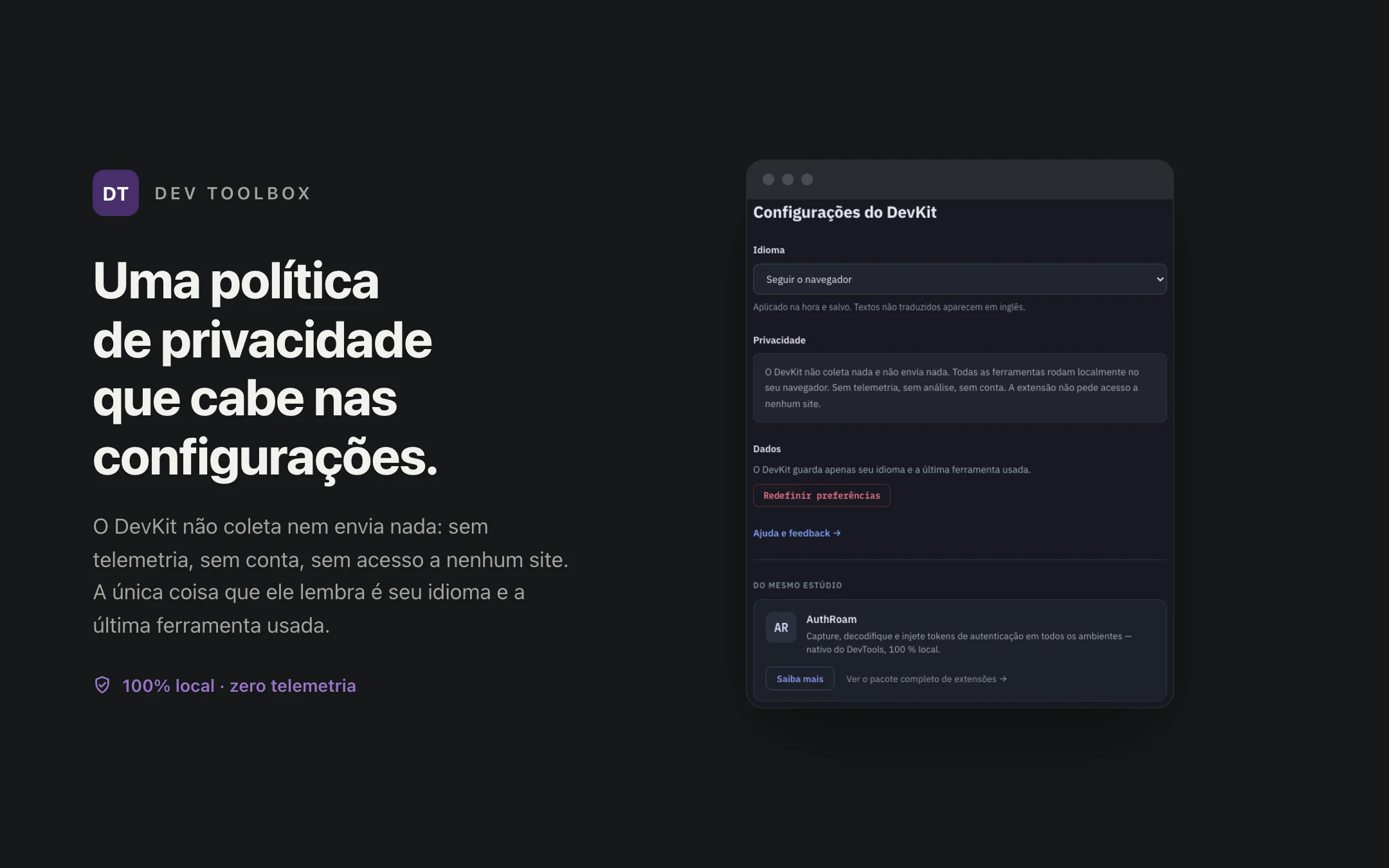 Dev Toolbox — options