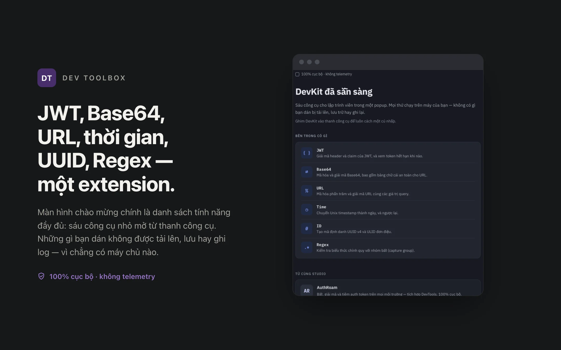 Dev Toolbox — onboarding