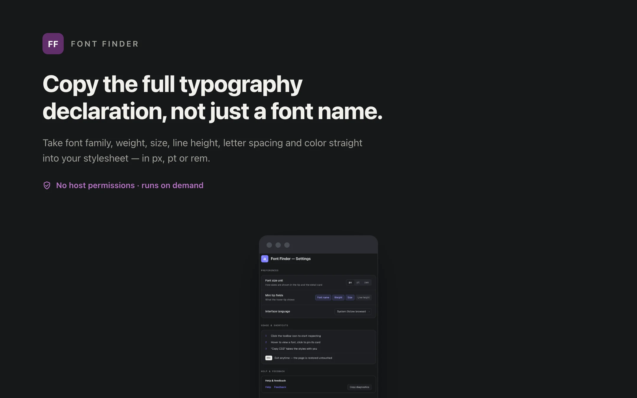 Font Finder — css-copy