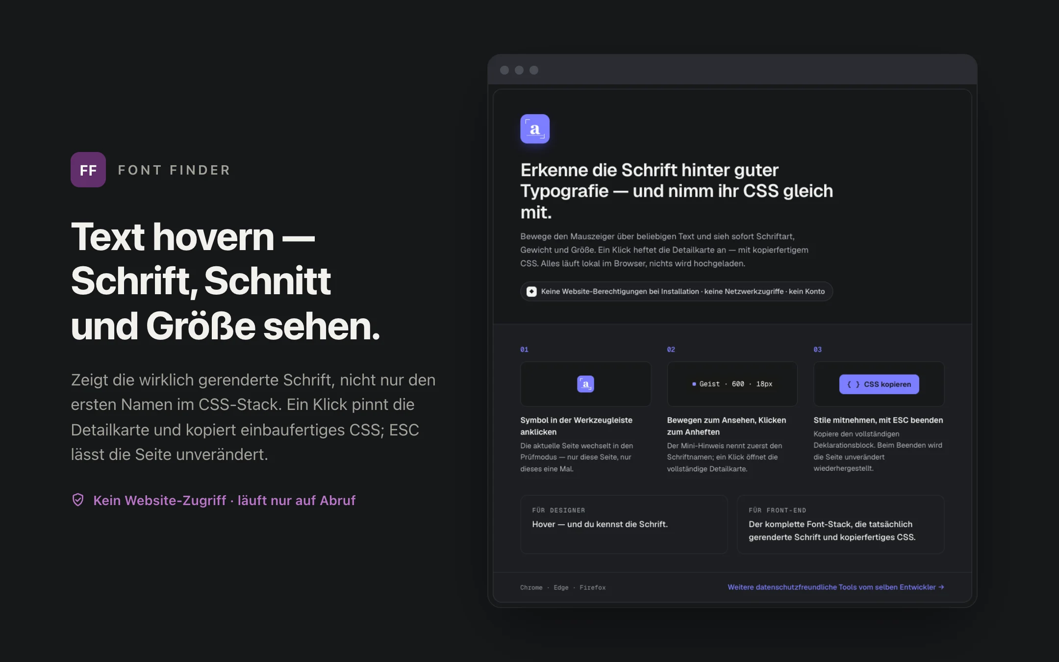 Font Finder — onboarding