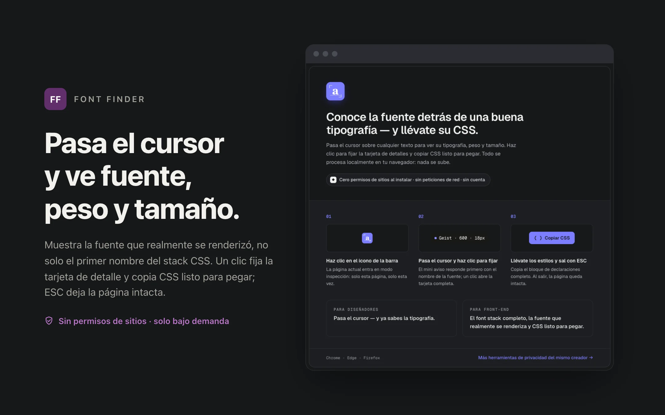 Font Finder — onboarding