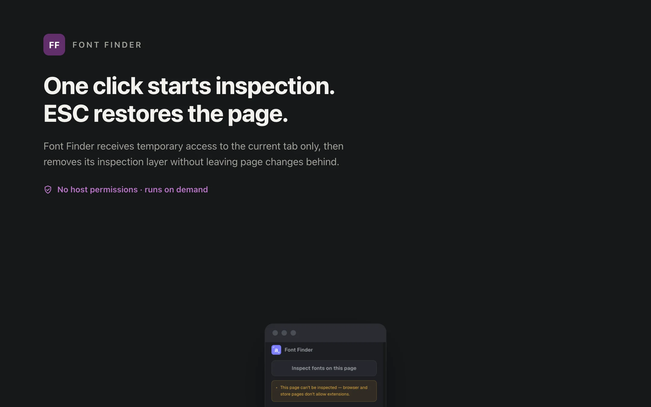 Font Finder — inspection