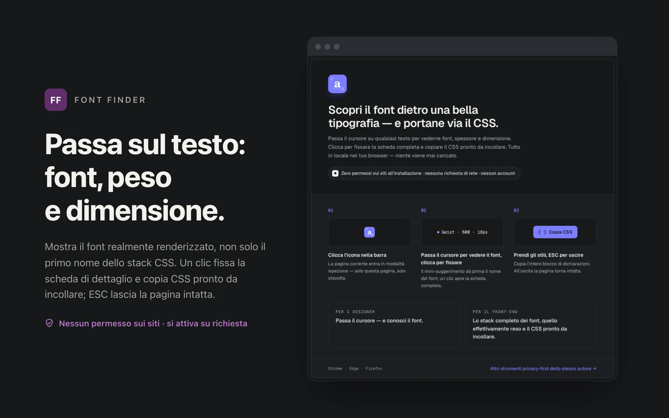 Font Finder — onboarding