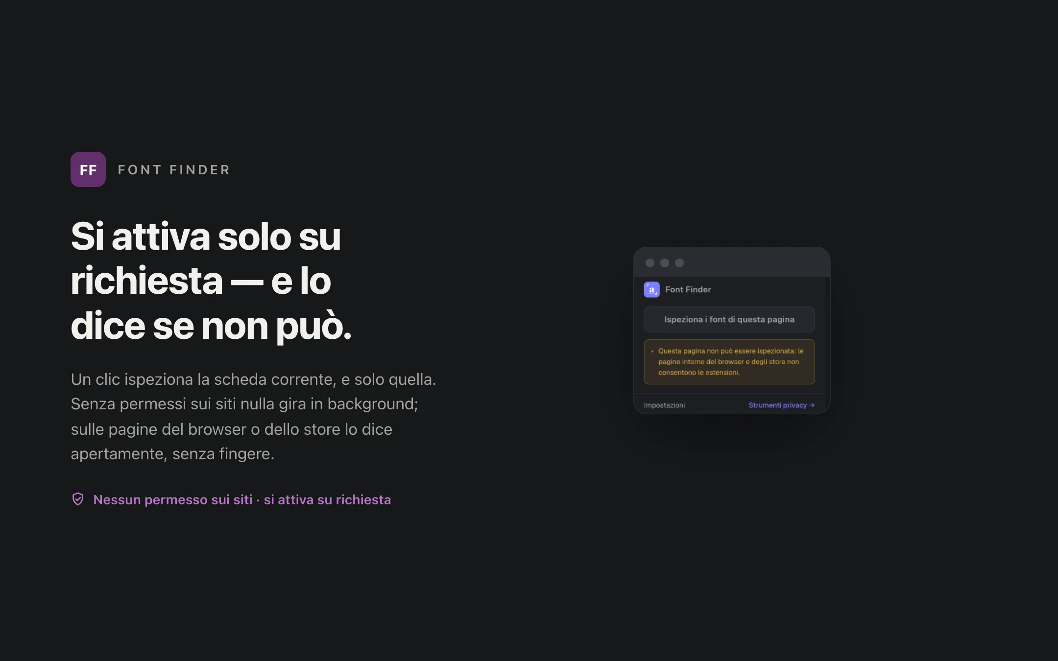 Font Finder — popup