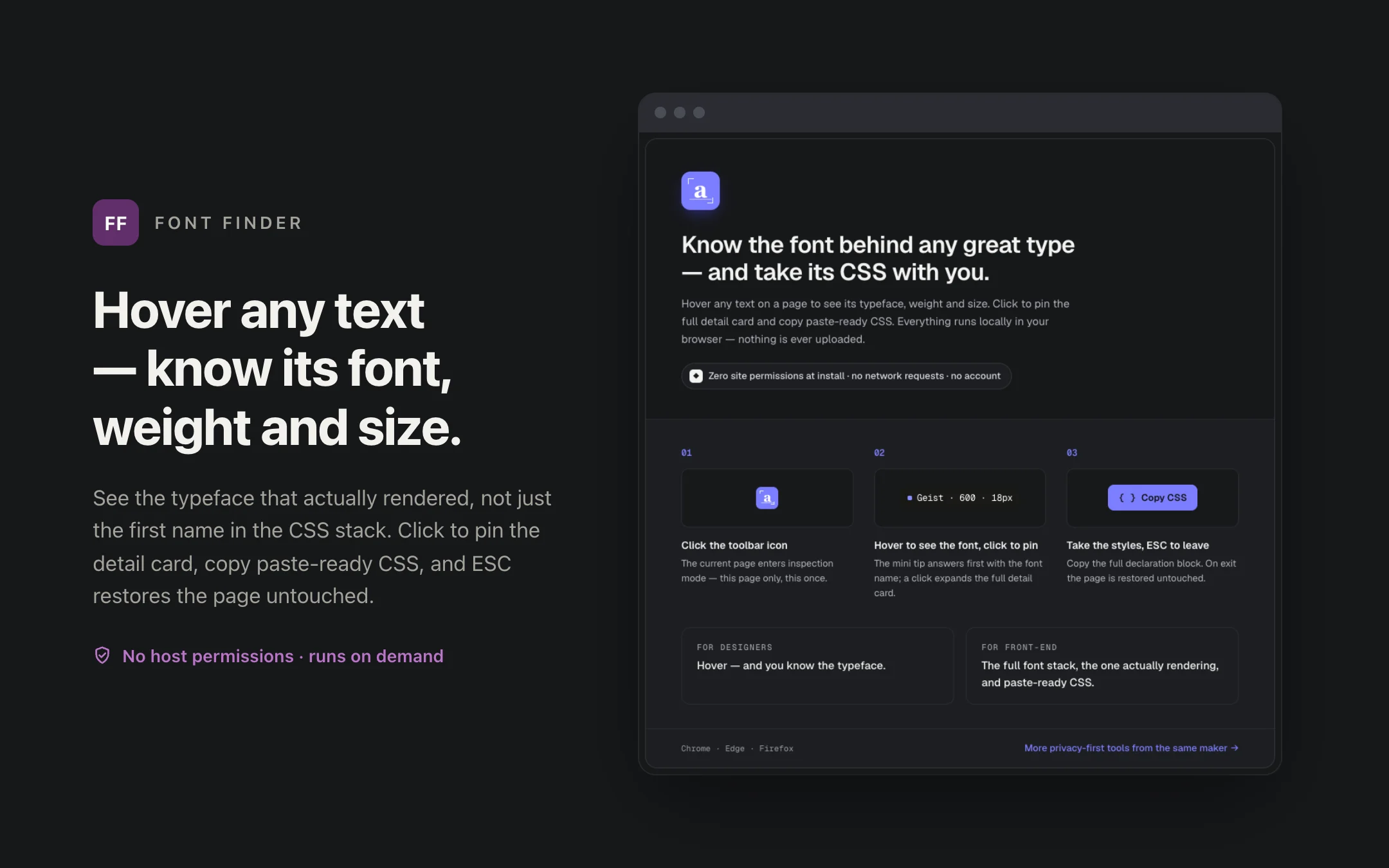 Font Finder — onboarding