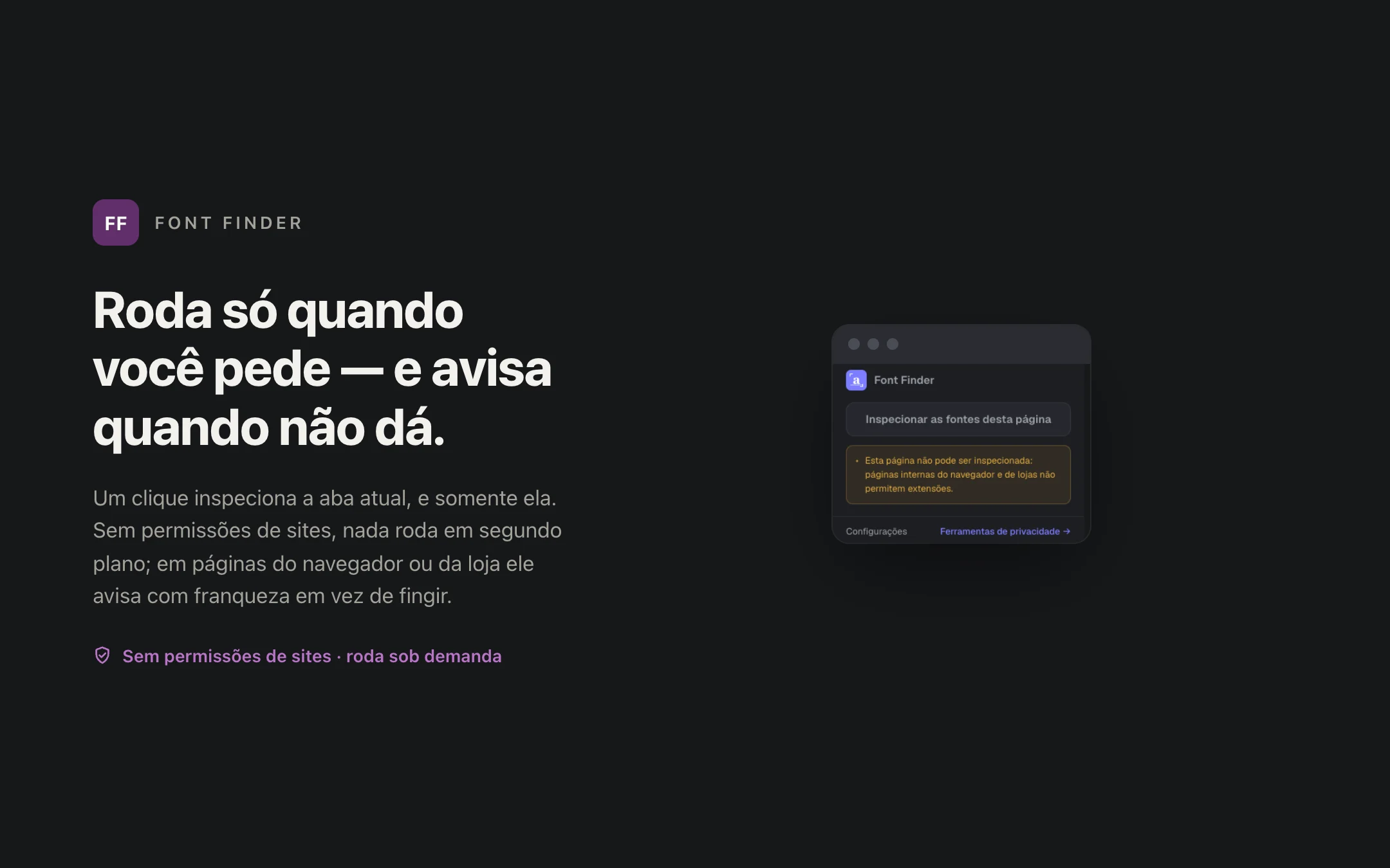 Font Finder — popup