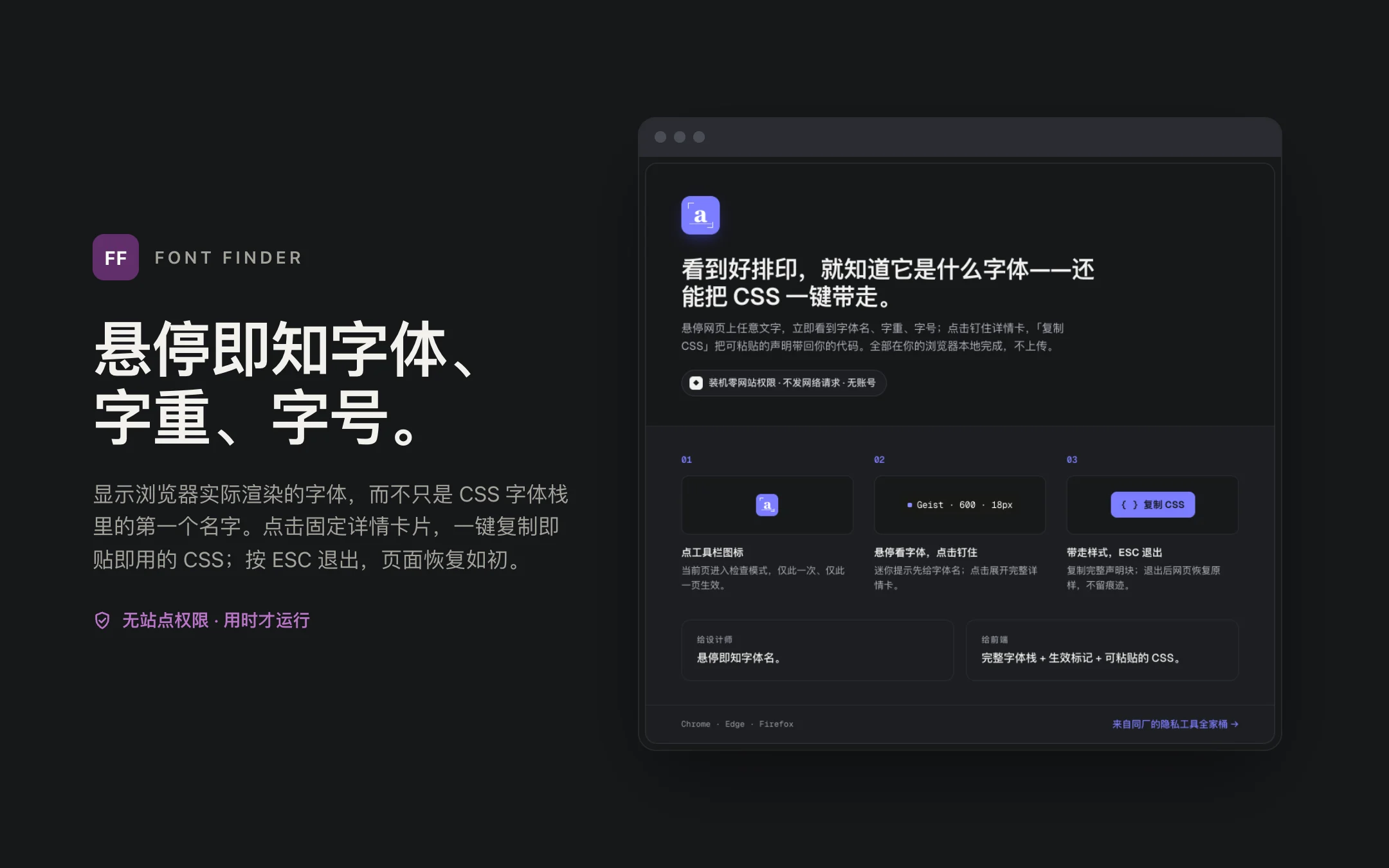 Font Finder — onboarding