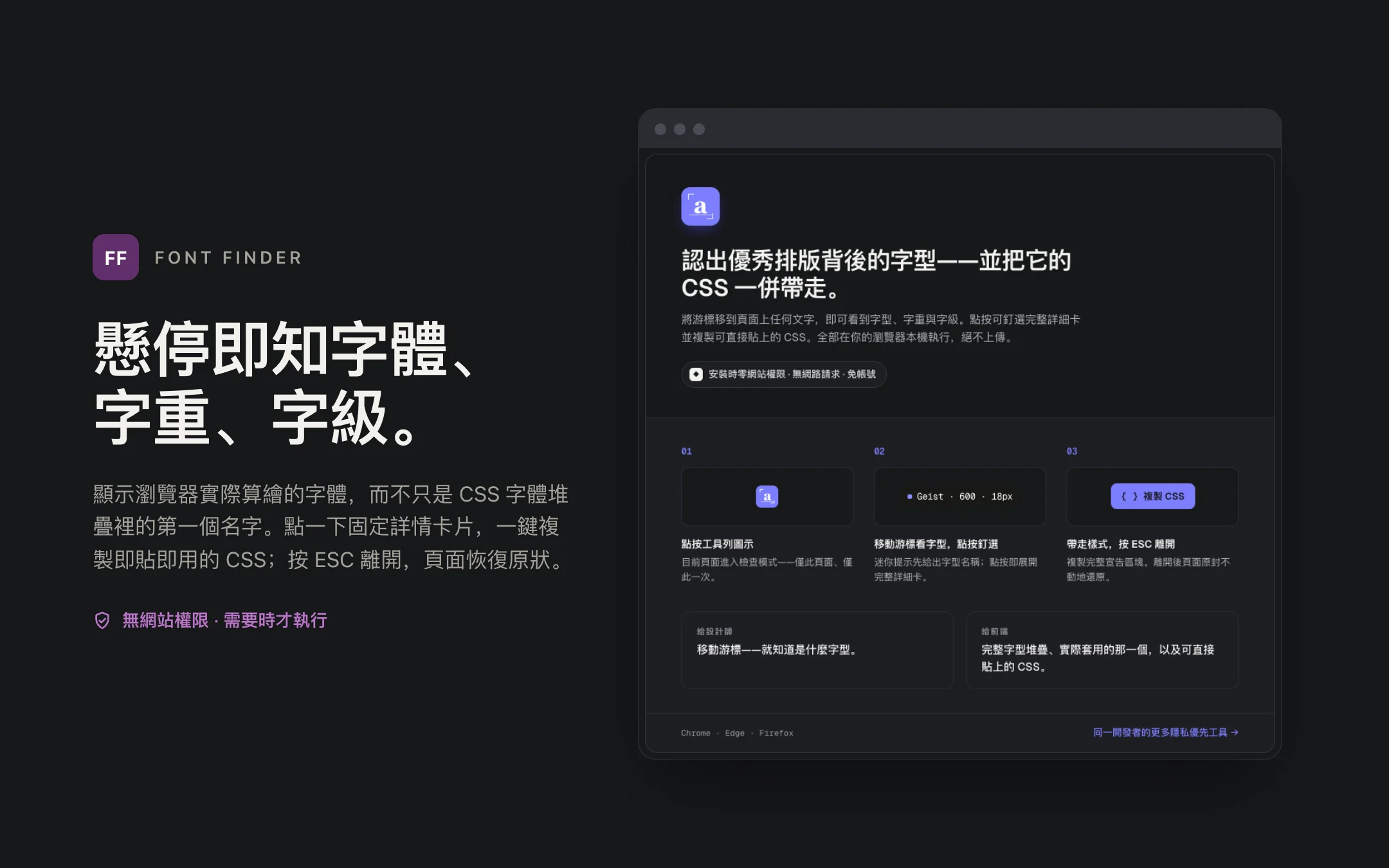 Font Finder — onboarding