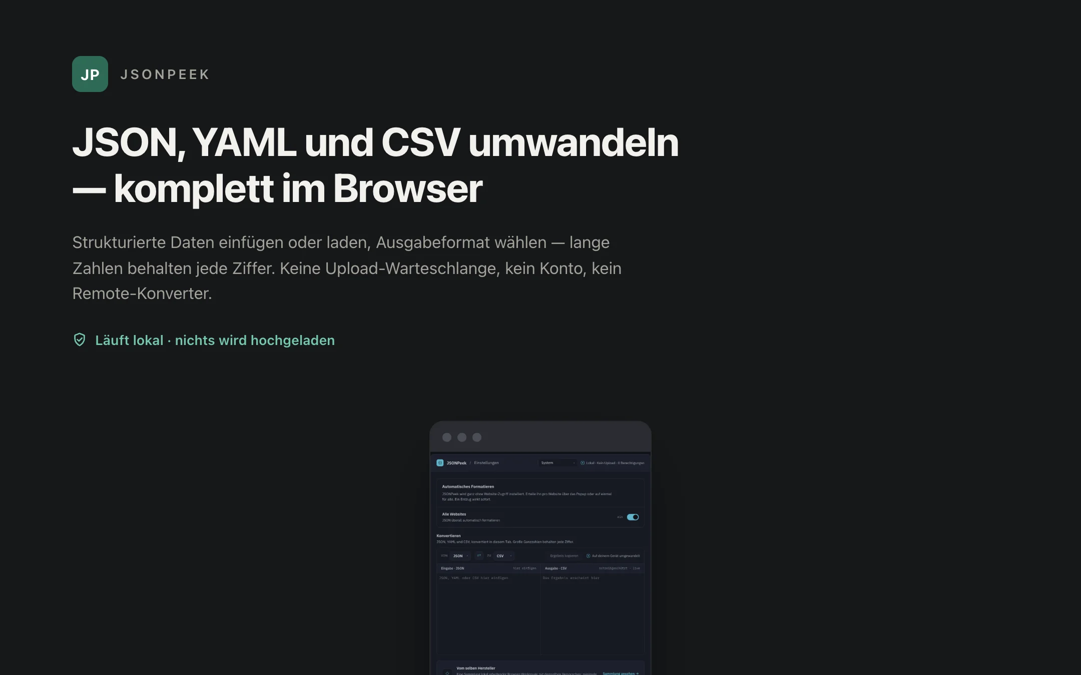 JSONPeek — converter