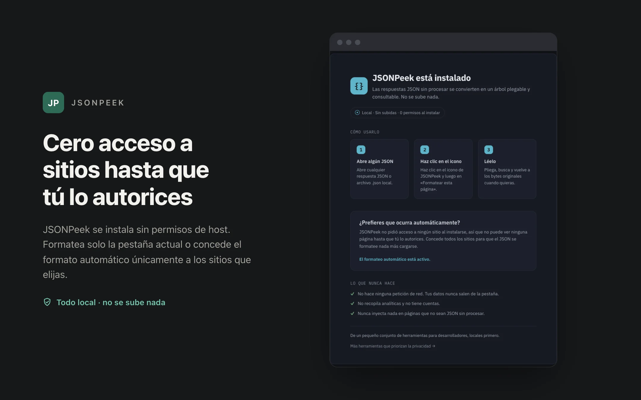 JSONPeek — onboarding
