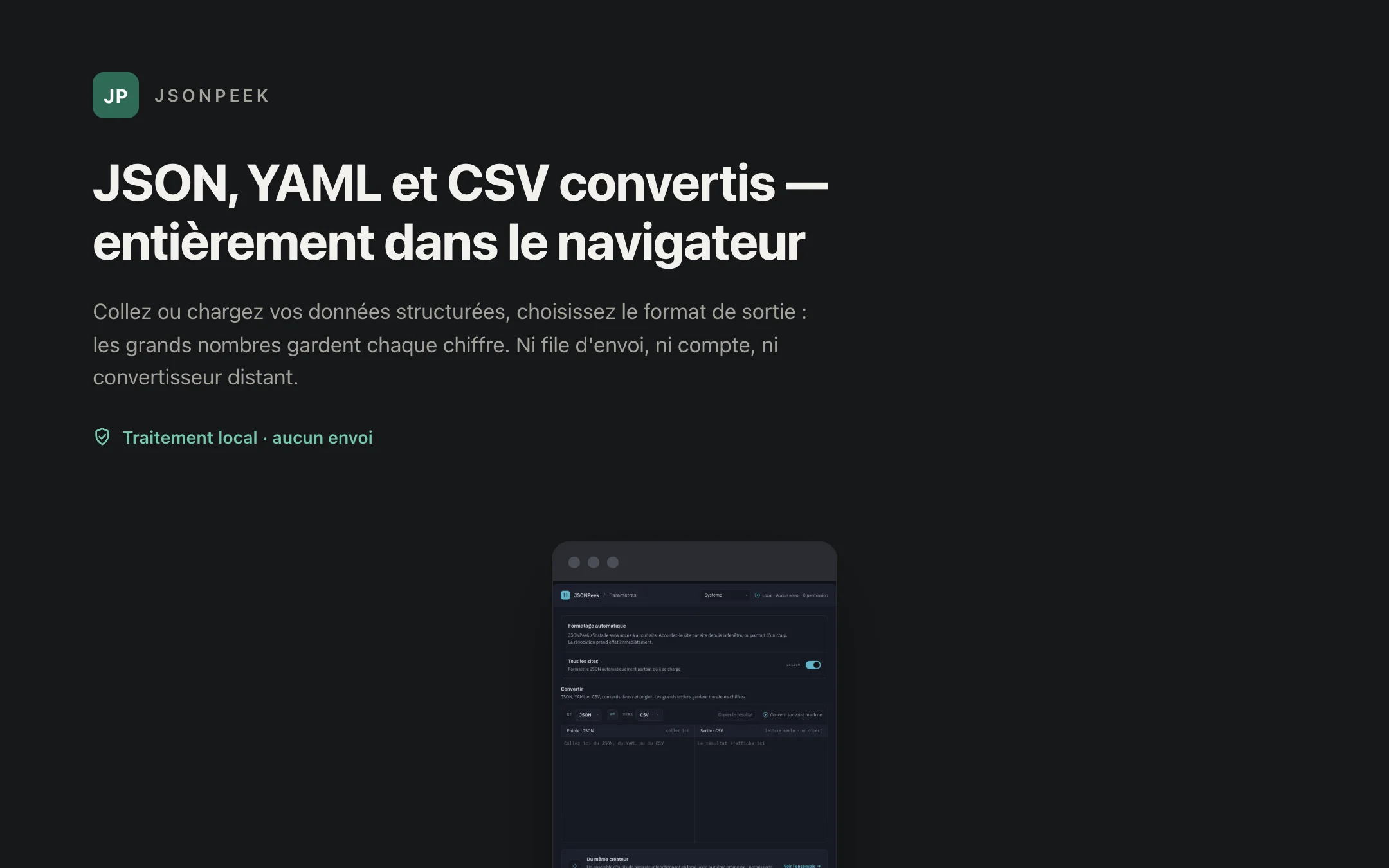 JSONPeek — converter