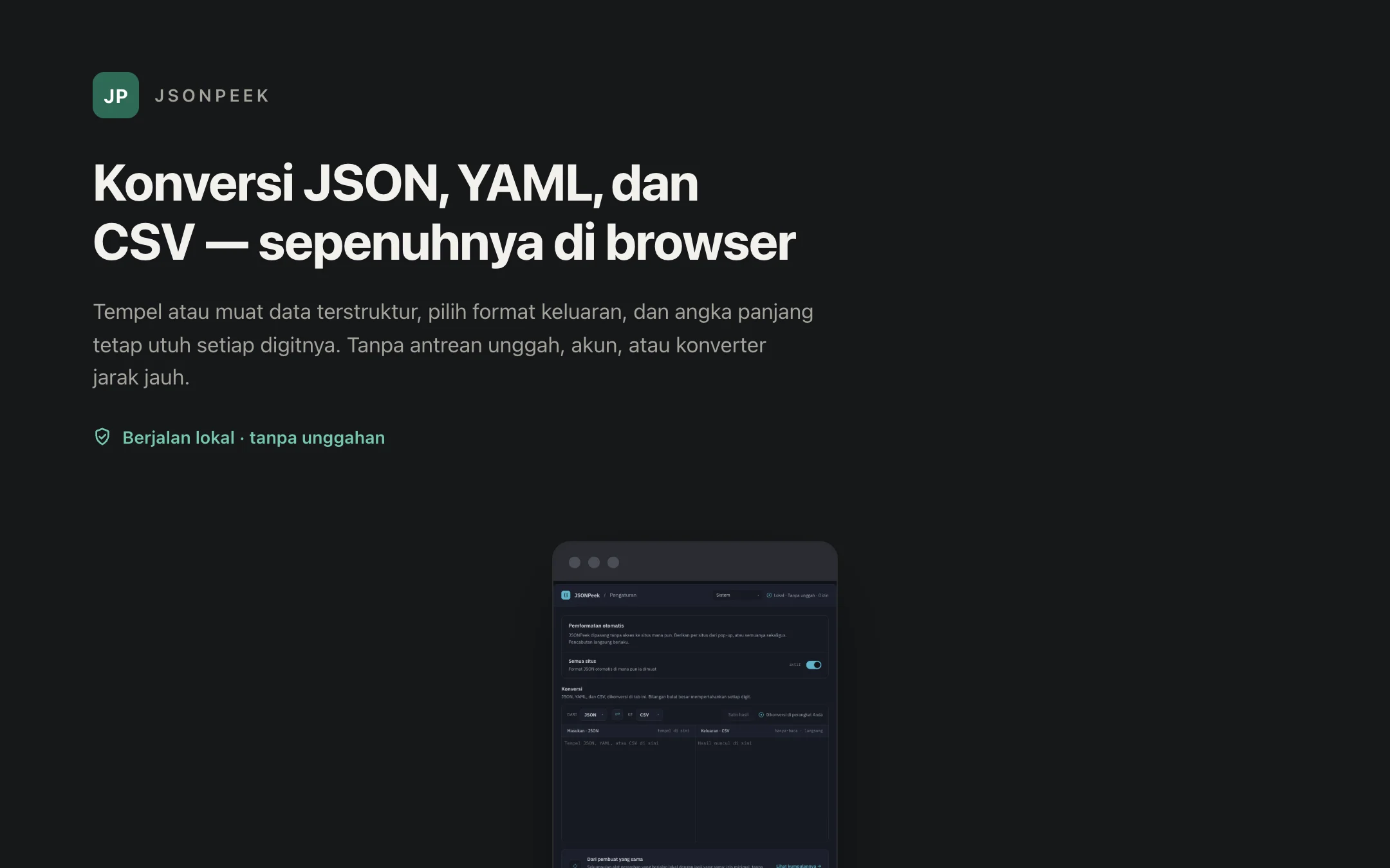 JSONPeek — converter