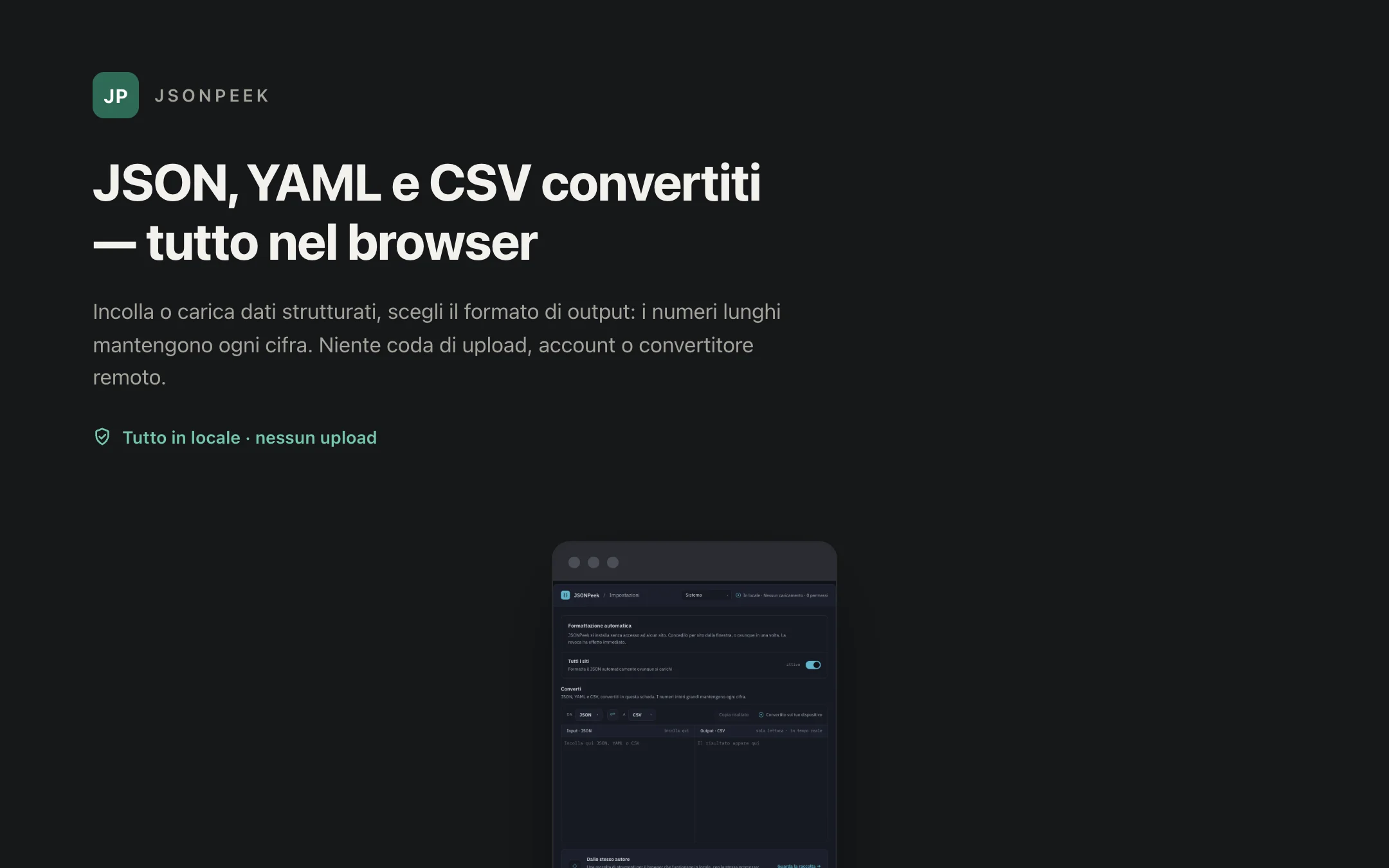JSONPeek — converter