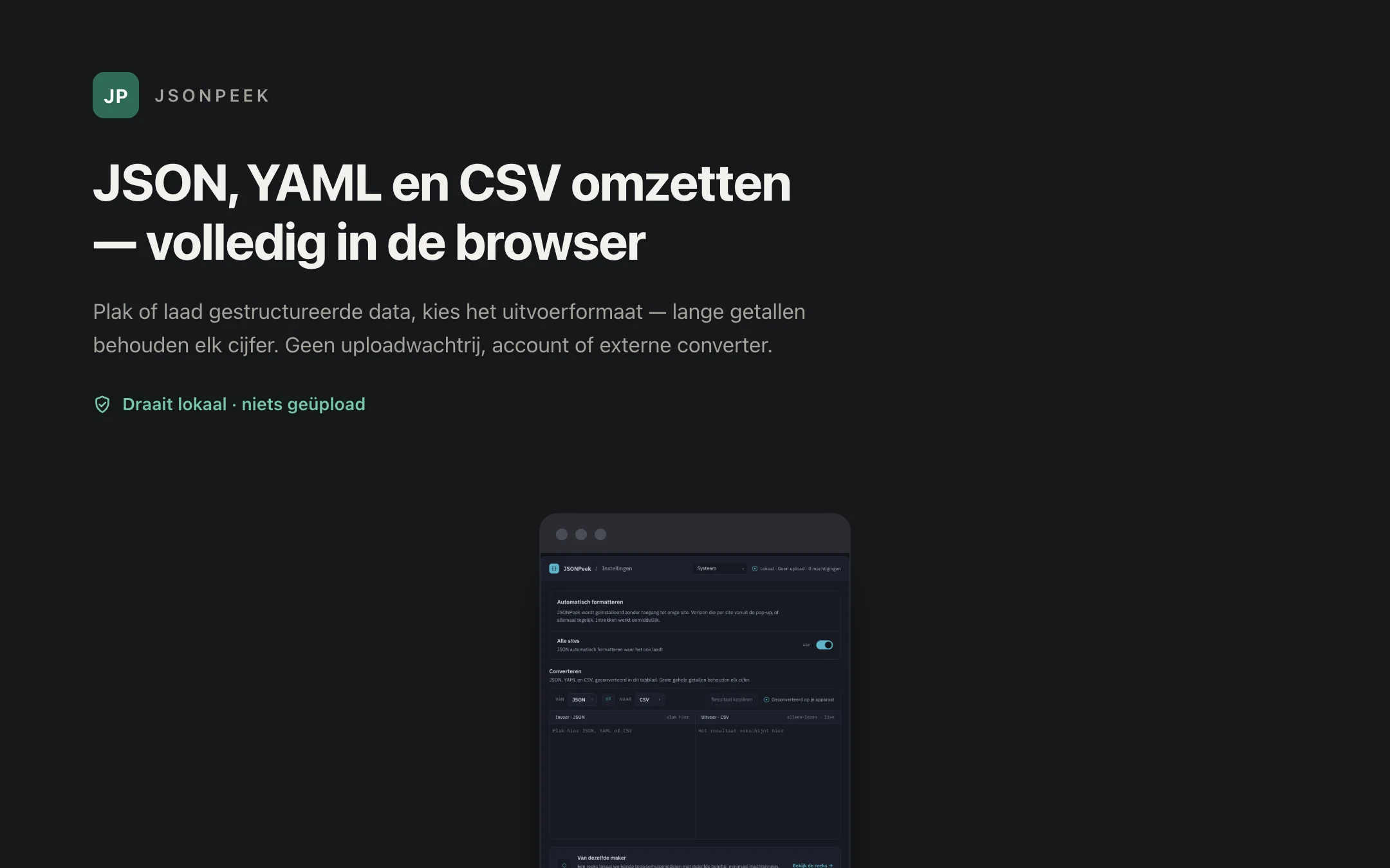 JSONPeek — converter