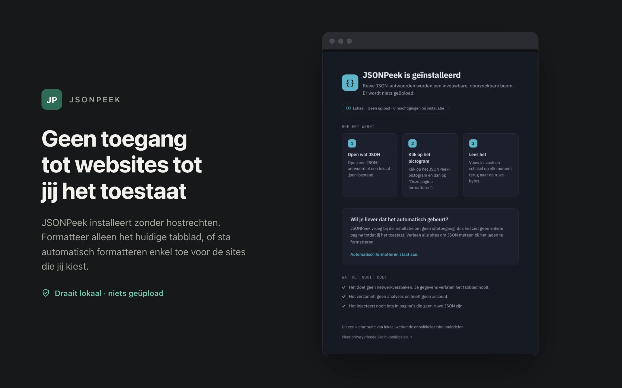 JSONPeek — onboarding