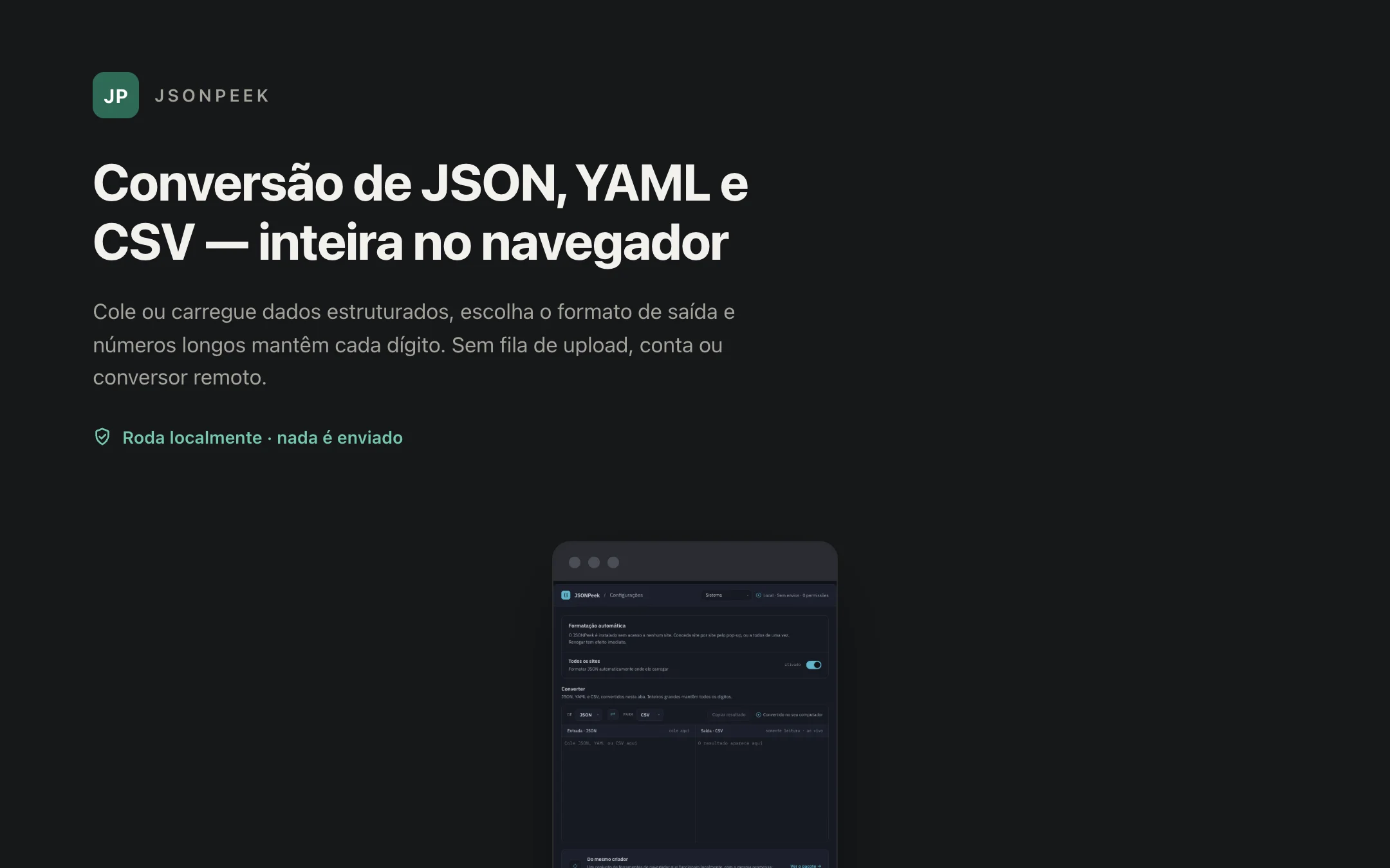 JSONPeek — converter