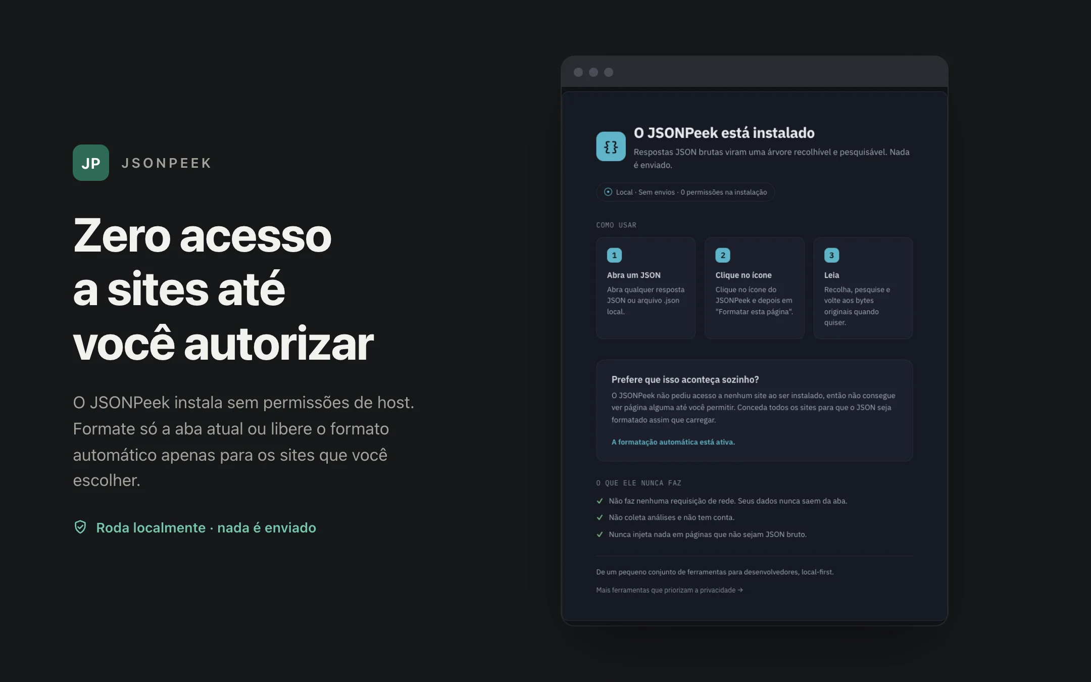JSONPeek — onboarding
