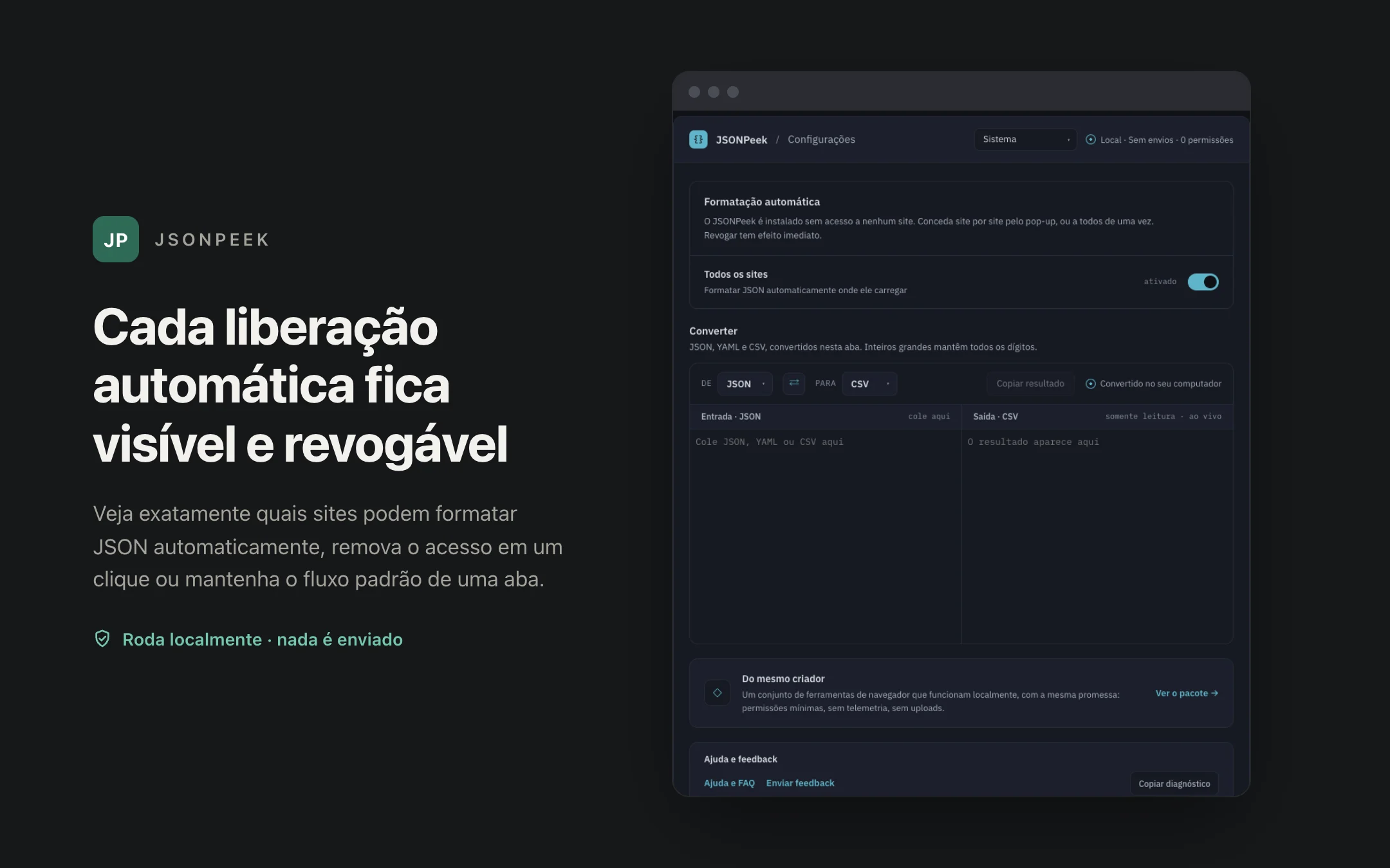 JSONPeek — permissions