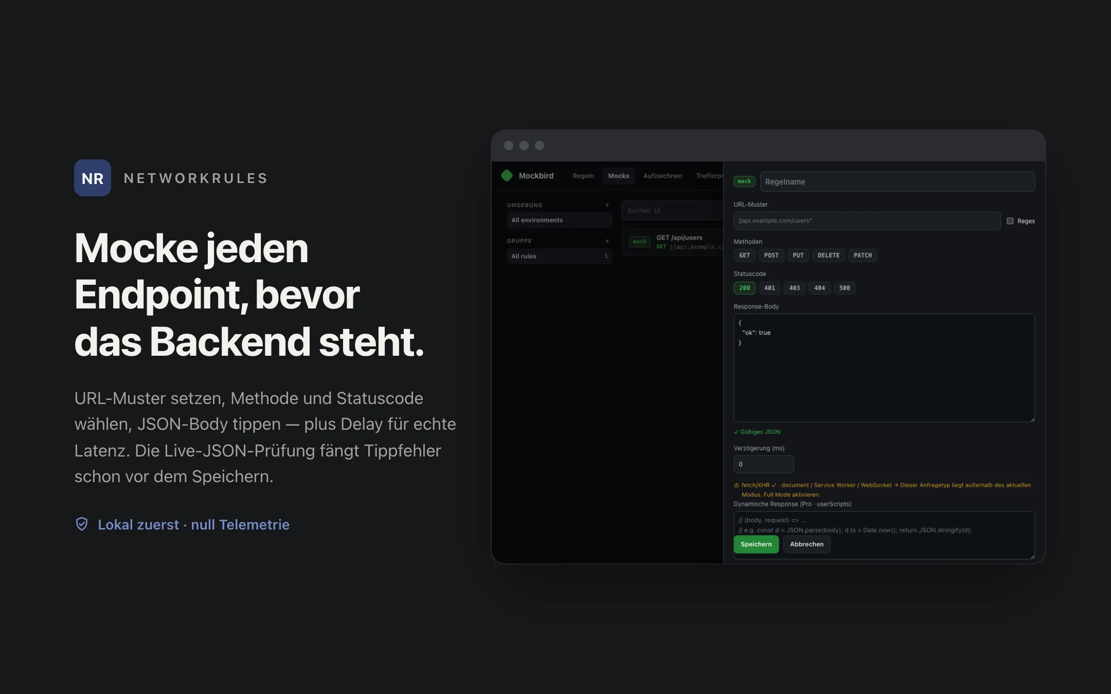 NetworkRules — editor