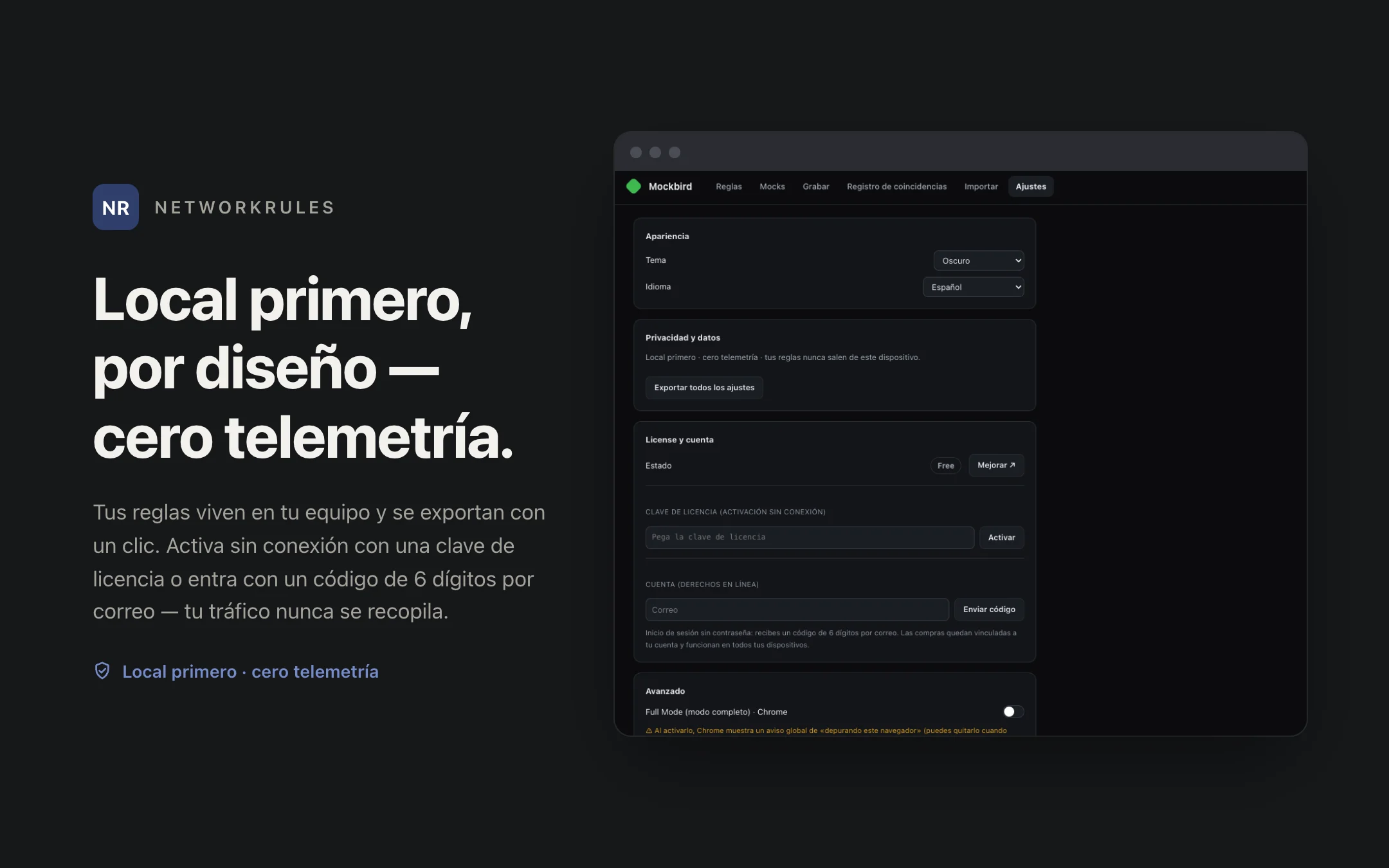 NetworkRules — settings
