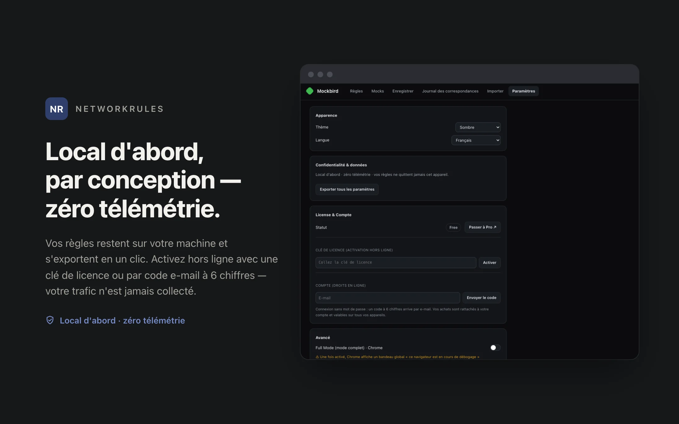 NetworkRules — settings